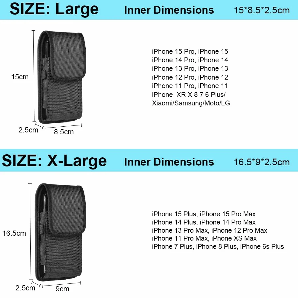 Flintronic Uchwyt na telefon komórkowy z klipsem na pasek do iPhone XR XS 11 12 13 14 15 16 Pro