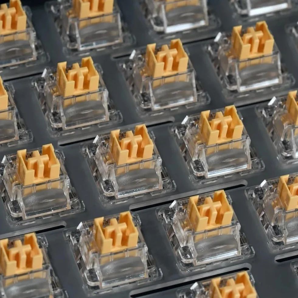 Outemu Silent Peach V3 RGB Switch, Transparent Pre-Lubed Silent Linear Switch for Custom Mechanical Keyboard(110PCS)