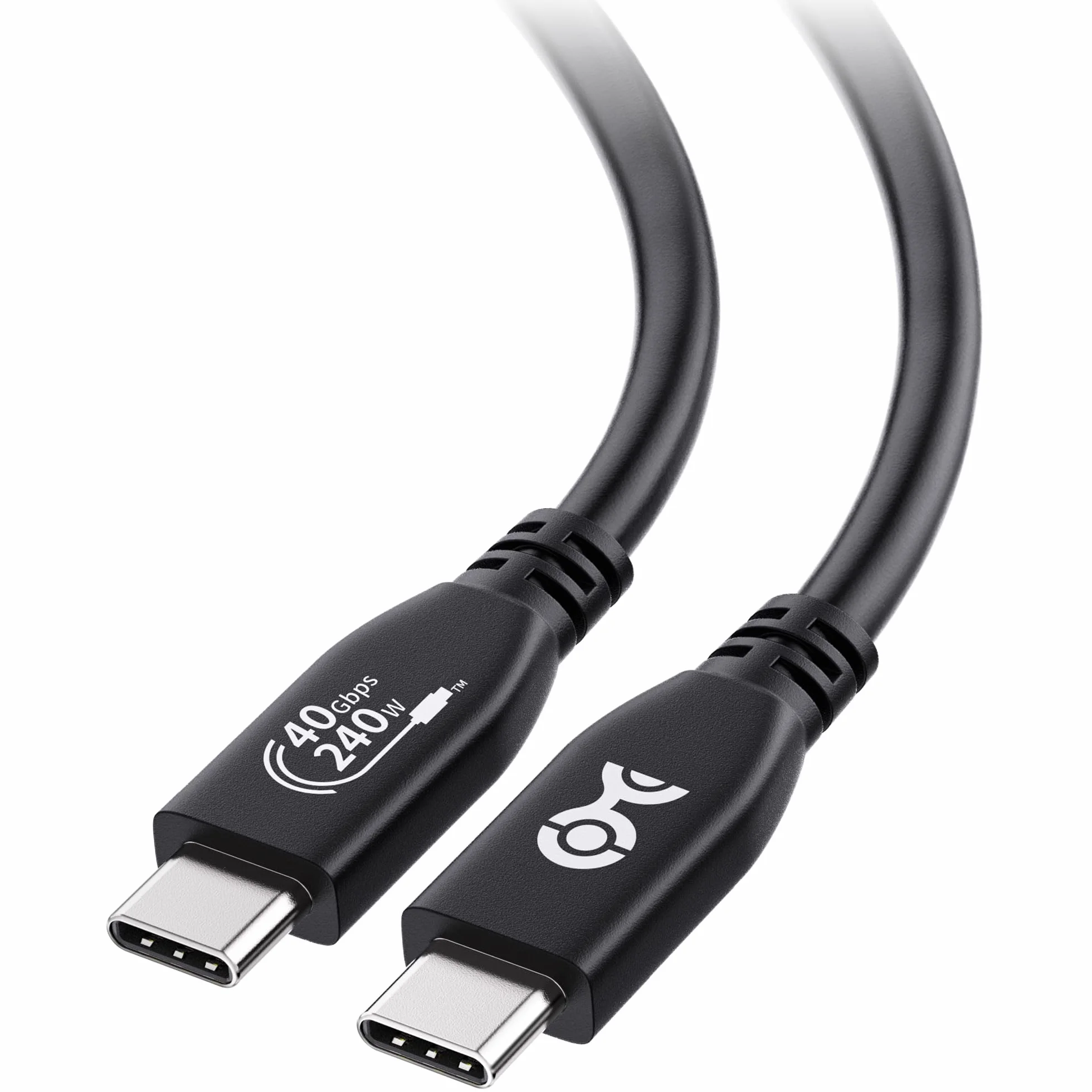 Cable Matters kabel USB4 40 Gb/s – 2 m, wideo 8K@60Hz / 4K@240Hz, ładowanie 240W, transfer 40 Gb/s, czarny, zgodny z Thunderbolt 4, MacBook, XPS, Surface Pro