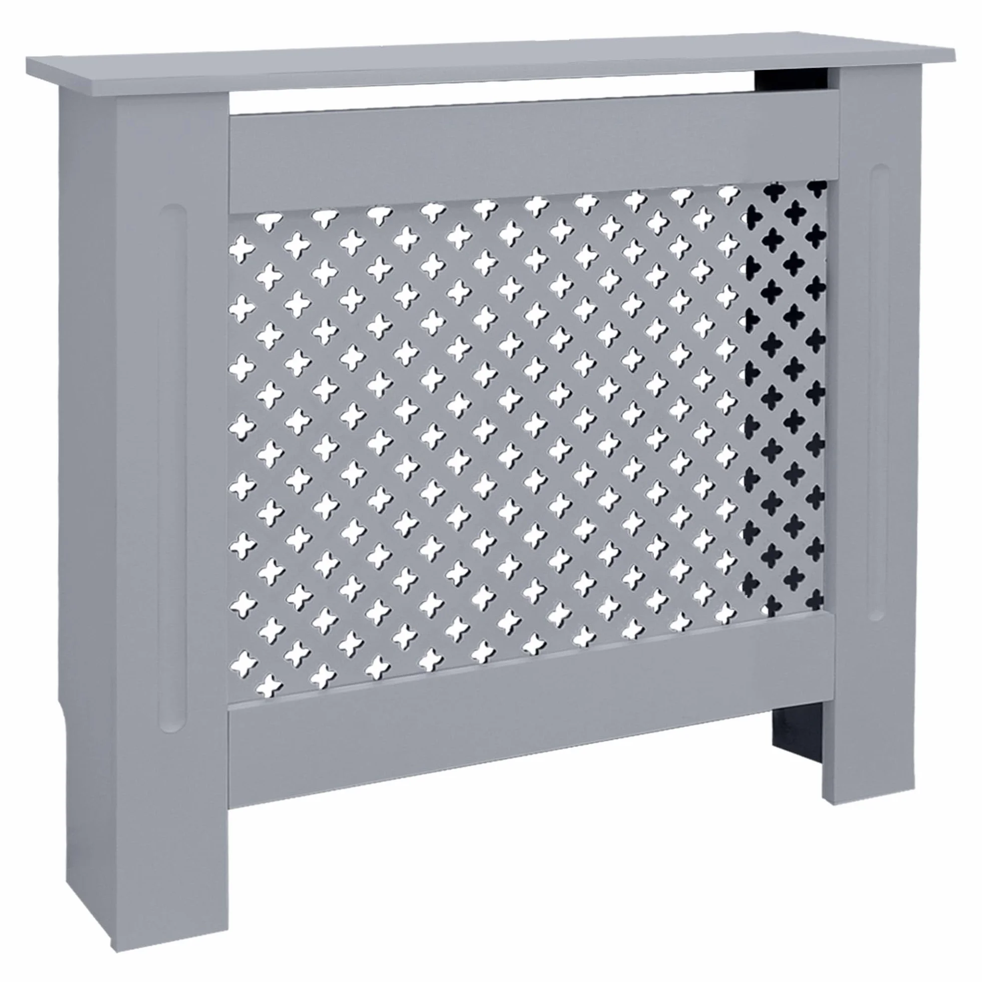 ECD Germany Oslona grzejnika z wzorem plastra miodu 78x19x82 cm Szara wykonana z MDF lakierowanego do sypialni, salonu, oslona grzejnika Oslona grzejnika Grzejnik grzewczy