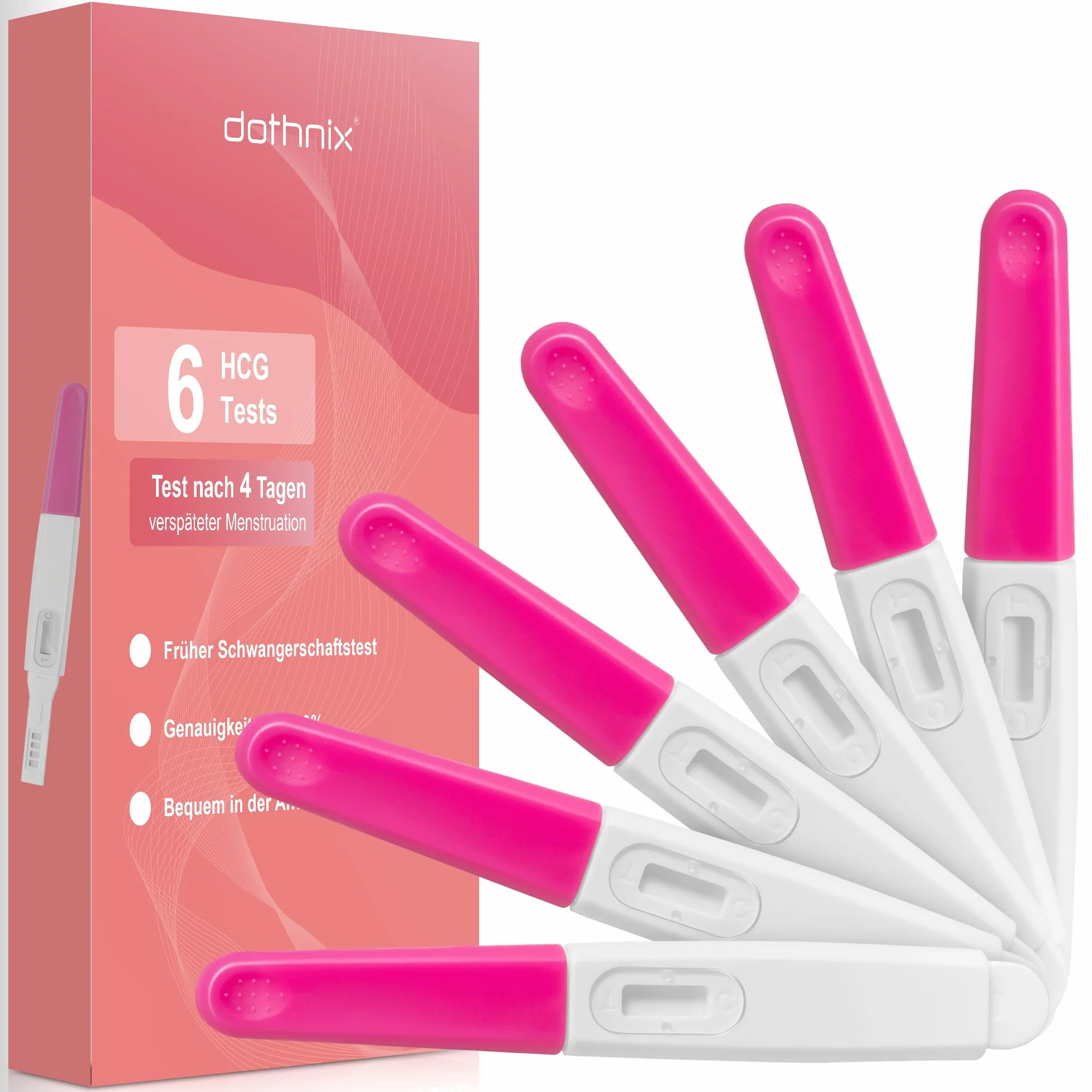 Test ciążowy test wczesny HCG Test ciążowy ultrawczesny, 99% niezawodny, test ciążowy wczesne wykrywanie 6 sztuk