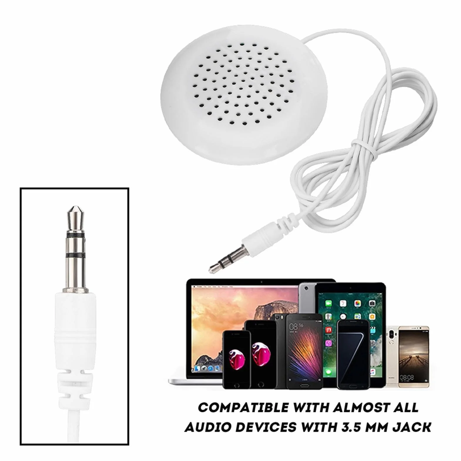 Garsent Mini głośnik 3,5 mm przenośny głośnik pod poduszkę stereo HIFI