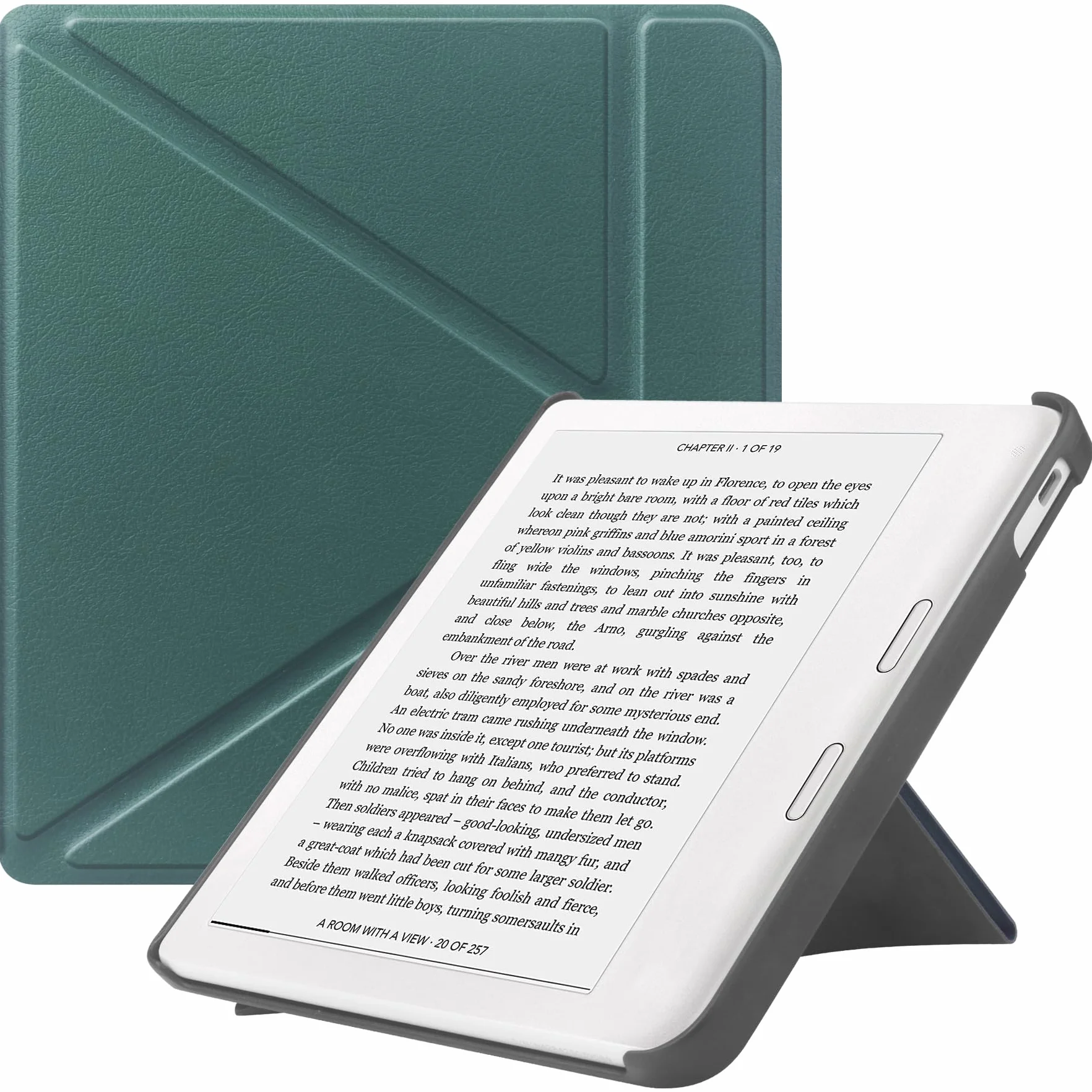 Etui Slimshell do Tolino Vision Color 2024, Vision 6 2021, Kobo Libra Colour 2024, Libra 2 2021 7 cali, automatyczne budzenie/sen, miętowy