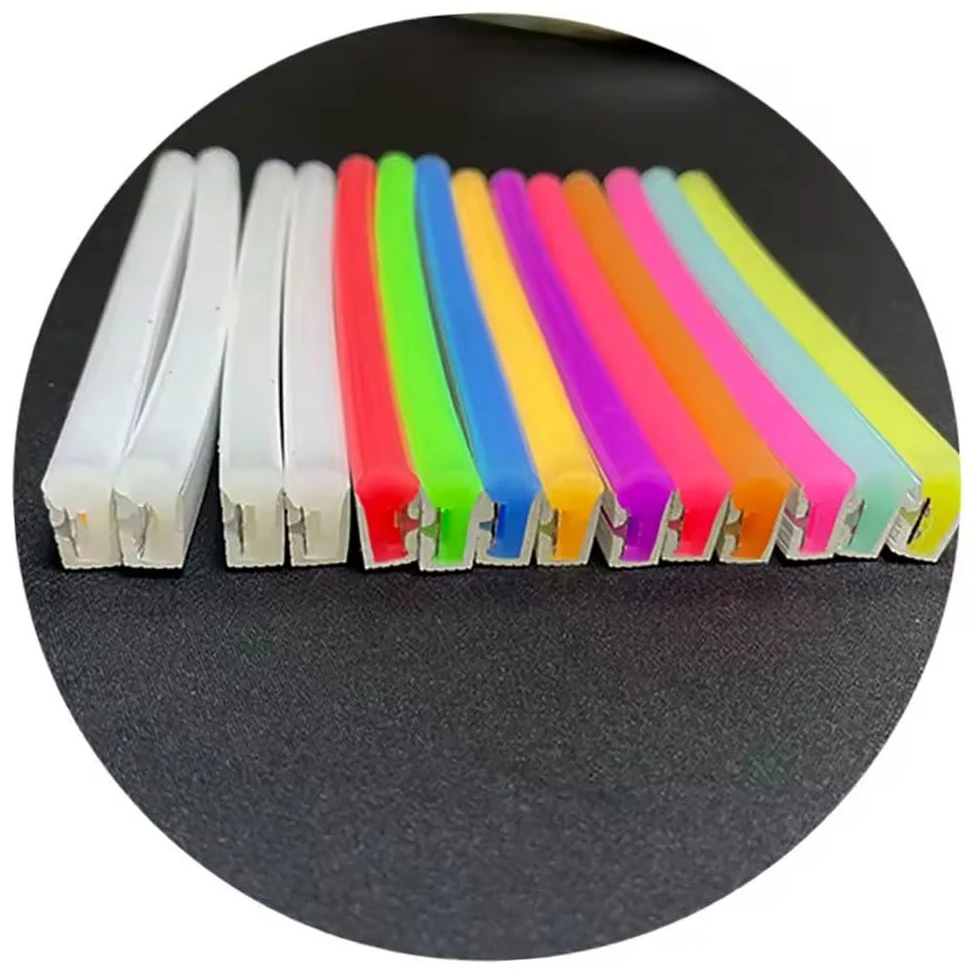 Elastyczne taśmy neonowe LED 12 V - wodoodporna rurka silikonowa, 2 metry, nadające się do krojenia, 1 szt(Lemon Yellow)