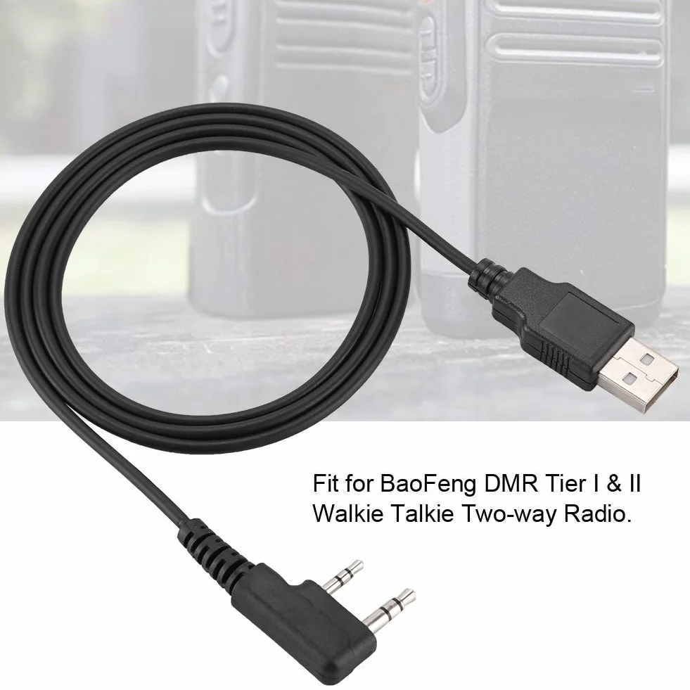 Kabel do Programowania USB Poziom I II dla Dm 5r Dm 1701 USB na 2 Kable Walkie Talkie Rd 5r Radio Rd 5r XP