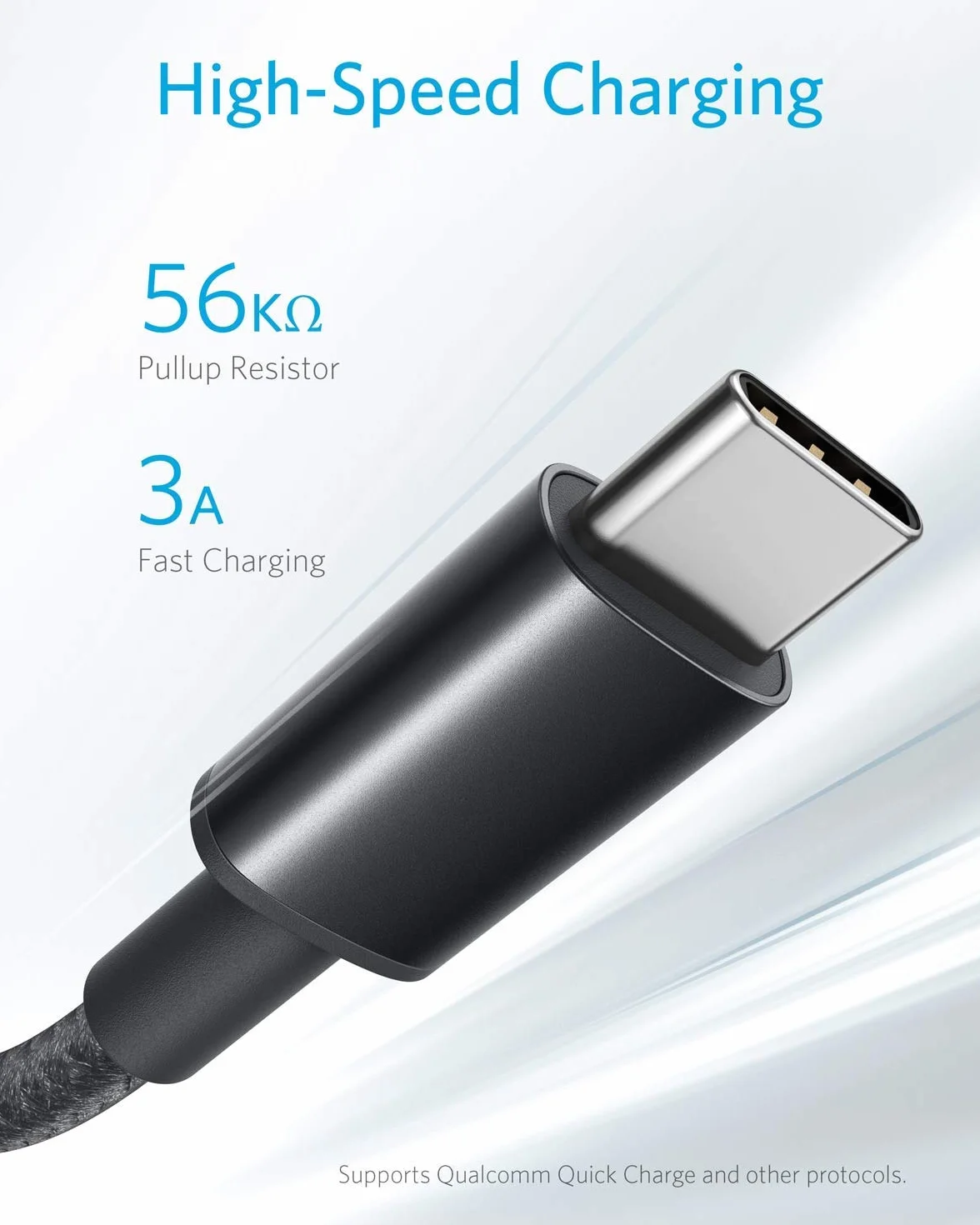Anker Kabel do ładowania USB-C na USB-A, nylonowy, do smartfonów iPhone 16/15, Galaxy S24/ S23/ S22/ Note 20, 1,8 m, 5 szt.