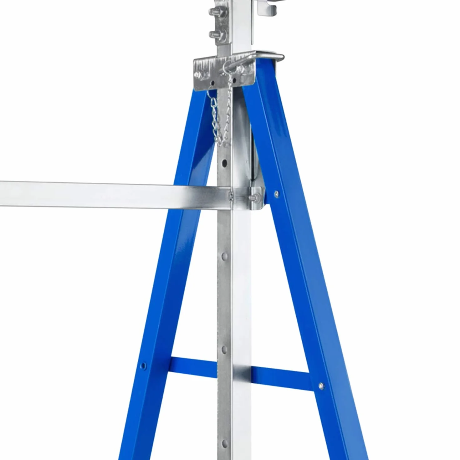 Sonnewelt 4-częściowy zestaw koziołków roboczych, stabilny do 200 kg, kozioł roboczy z regulacją wysokości 7-krotna 80-130 cm, składany stojak warsztatowy, niebiesko-srebrny