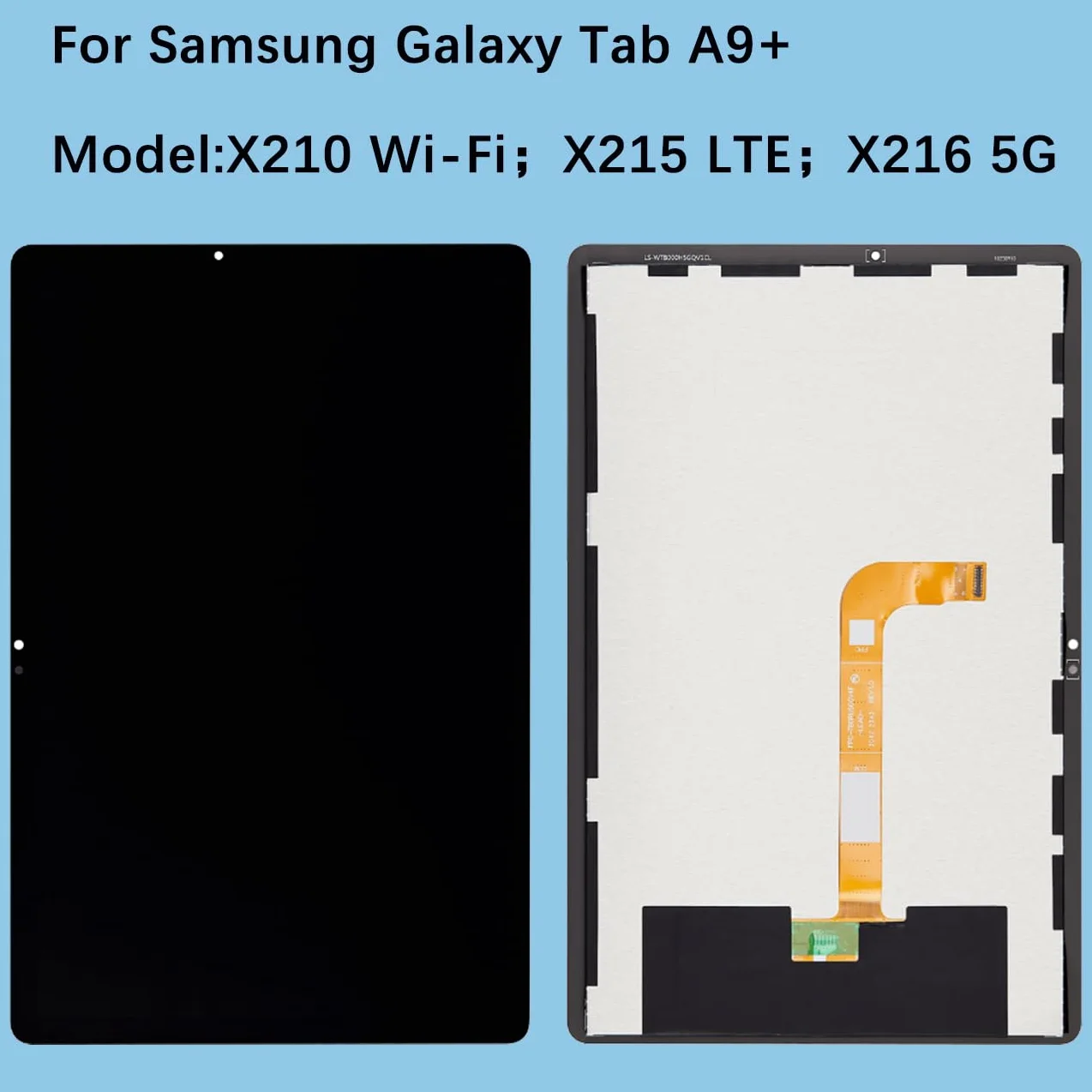 Wyświetlacz ekran do Samsung Galaxy Tab A9+ A9 Plus X210 X215 X216 LCD ekran zamienny zestaw naprawczy (czarny, 11 cali)