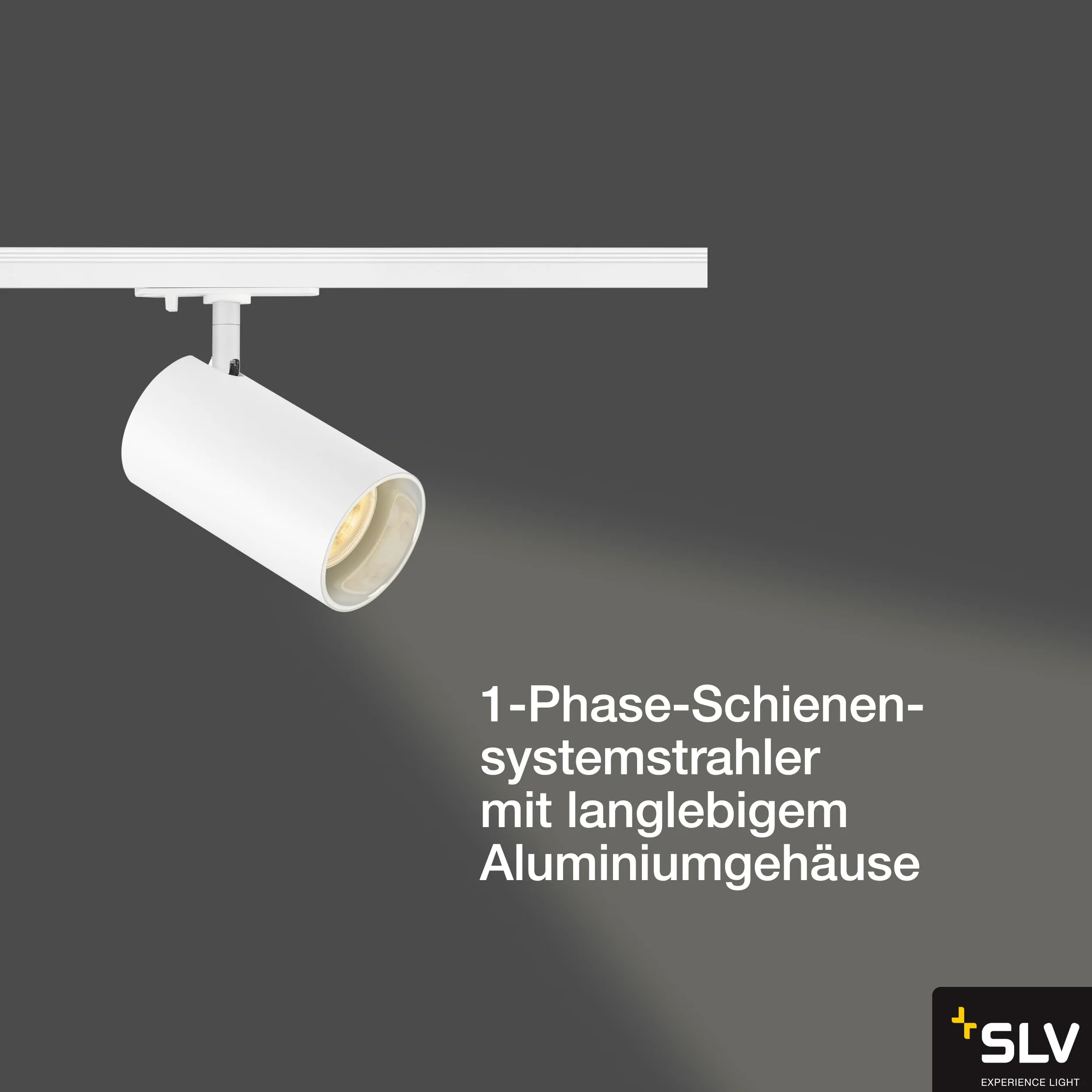 SLV ASTO TUBE Spot für 1-Phasen-Hochvolt-Schienensystem, GU10, 1x max. 10 W, weiß (1006446)