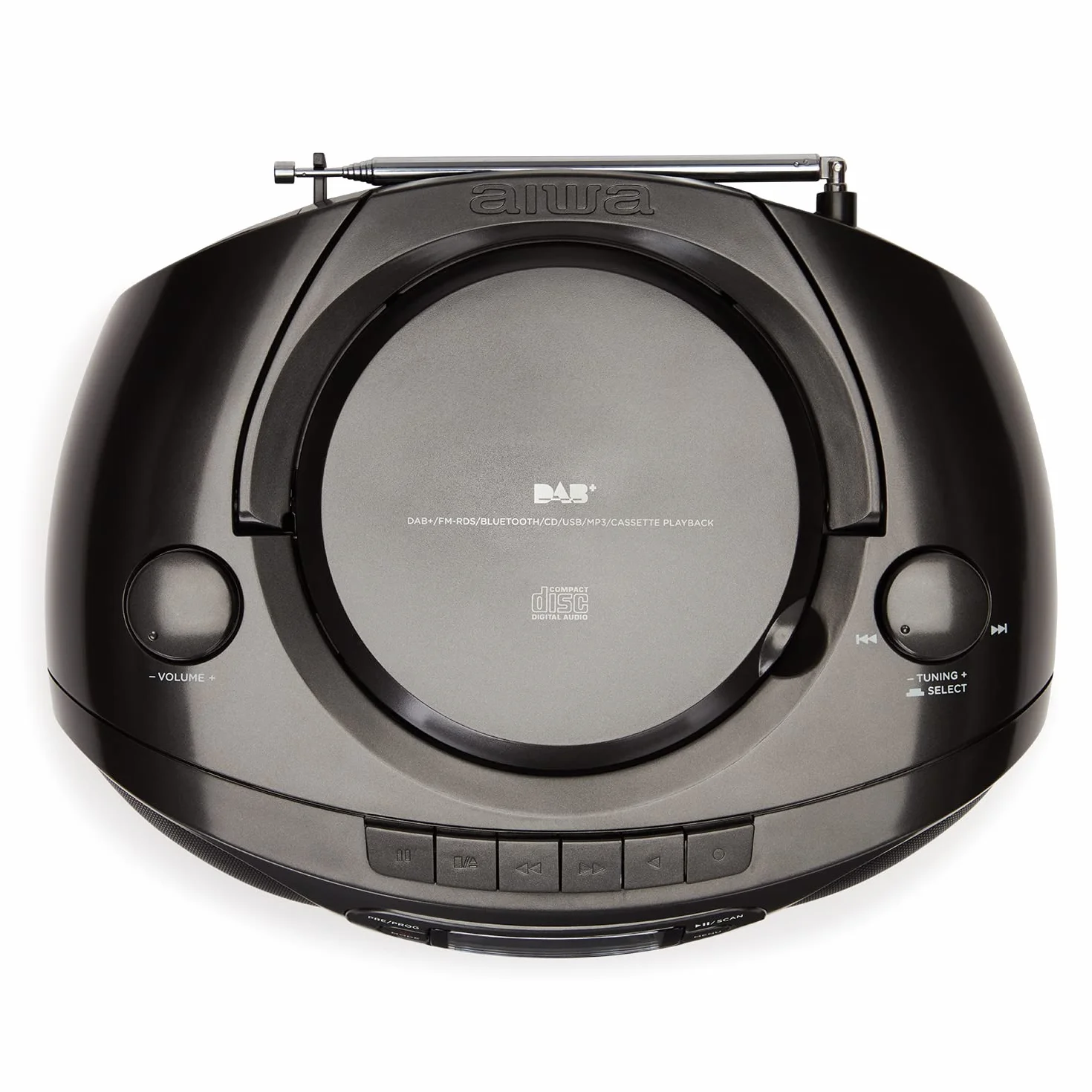 BOOMBOX RADIOODTWARZACZ DAB+, CD/MP3, USB, BT, AUX IN - AIWA BBTC-660DAB/BK