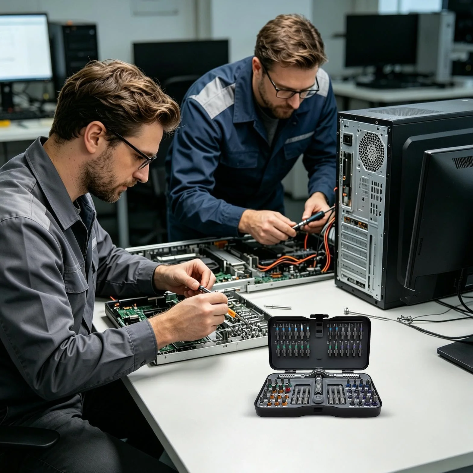Magnetyczny Zestaw Wkrętaków Grzechotkowych 66 Precyzyjnych Bitów | Zestaw Wkrętaków Grzechotkowych z Etui Do Napraw Elektrycznych, Komputerów, Dla Majsterkowiczów, Modelarzy, Do Telefonów,