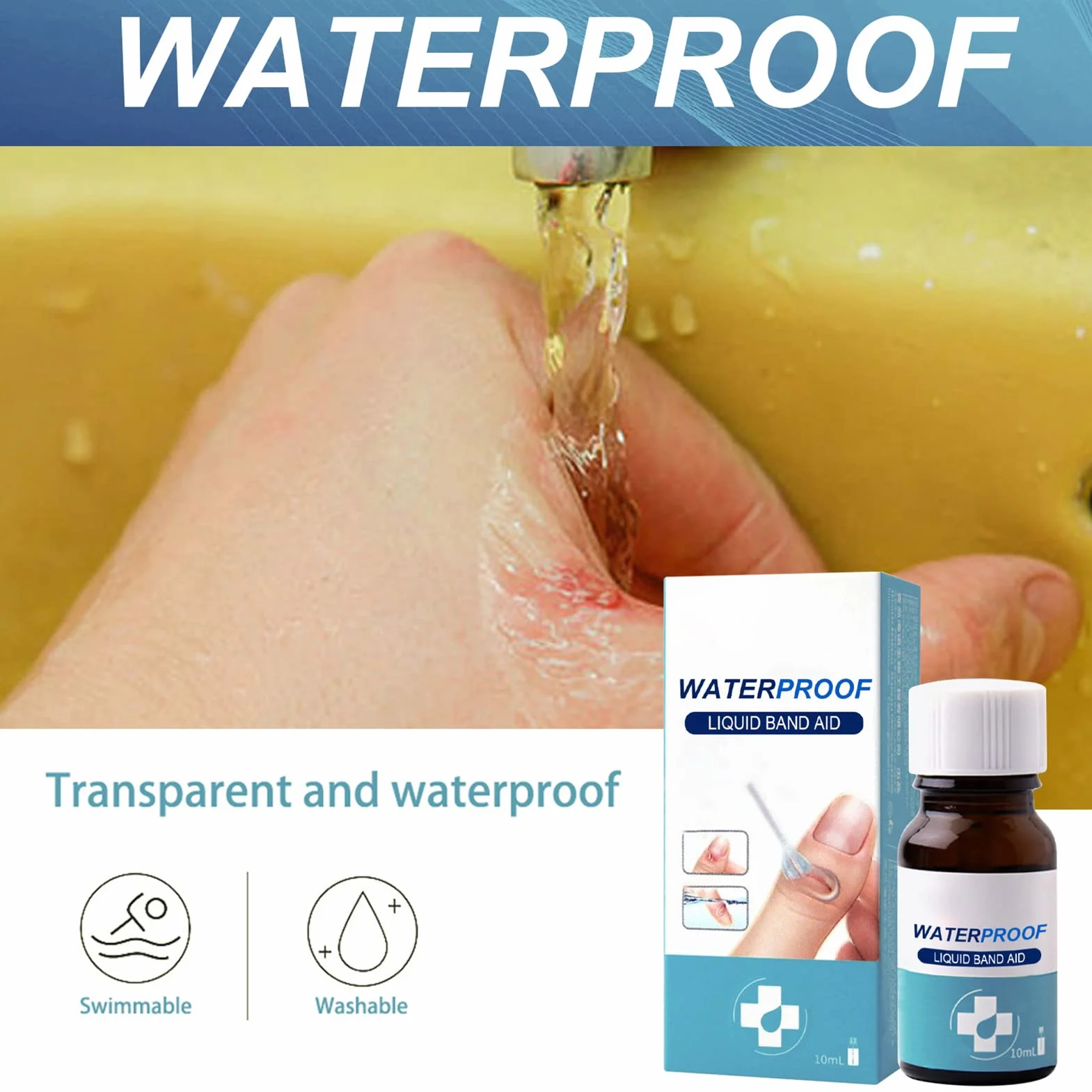 New Skin Liquid Plaster, 10 ml Wodoodporny i Oddychający Szybkoschnący Żelowy Płynny Bandaże Na Zadrapania / Pękniętej Skóry/Rany / Suche