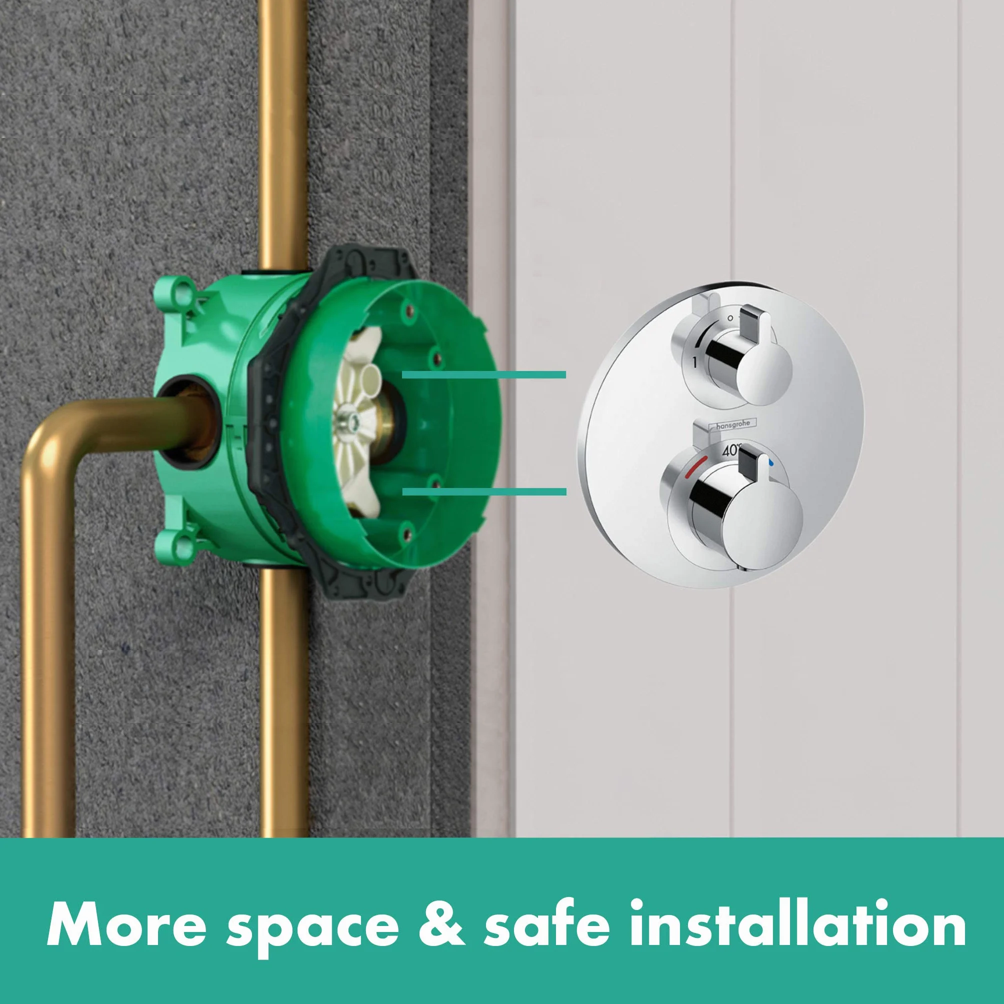 Hansgrohe Ecostat S Bateria Łazienkowa, Srebrny