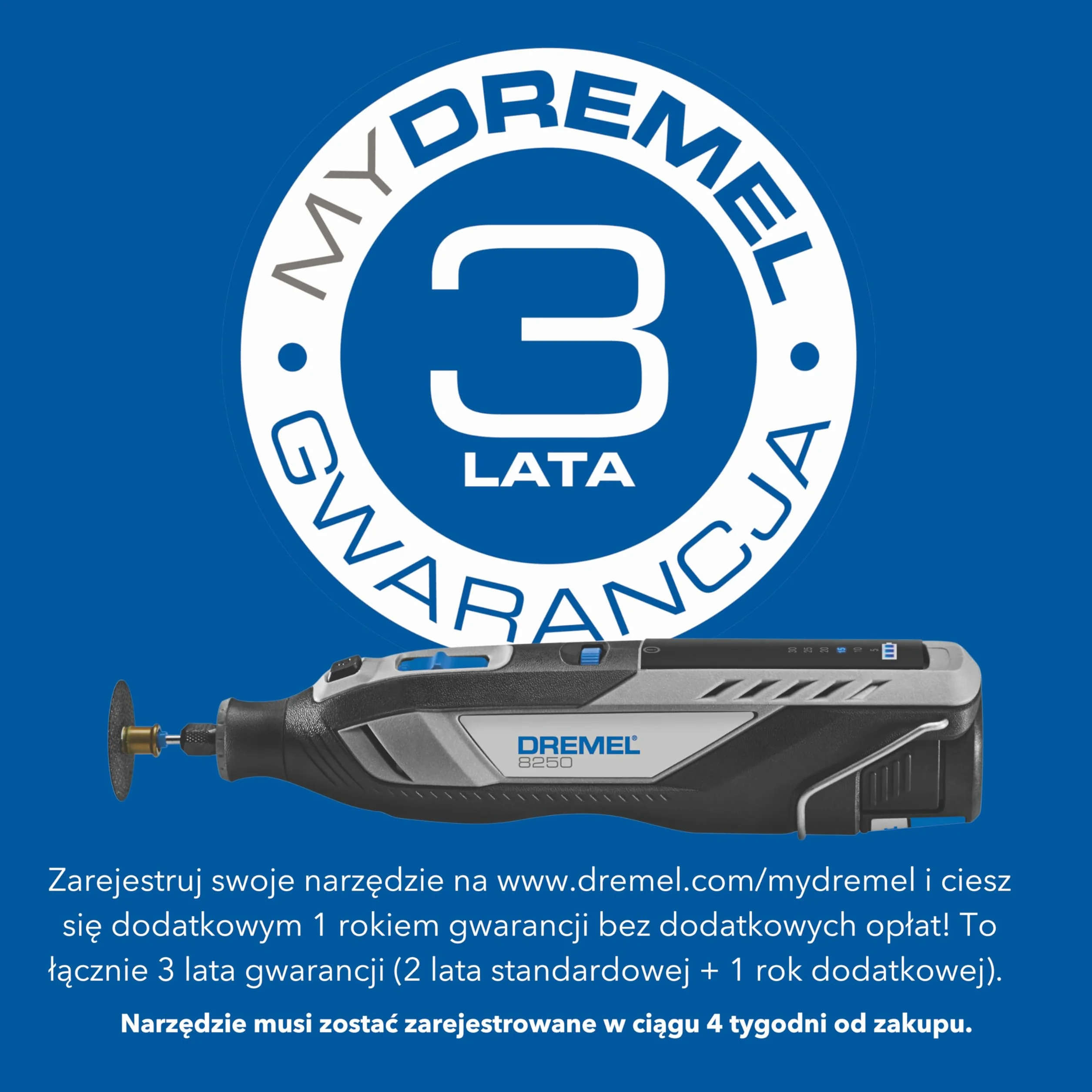 Dremel 8250 12V akumulatorowe narzędzie obrotowe 5000–30 000 obr./min Bezszczotkowe narzędzie wielofunkcyjne w zestawie z pudełkiem Dremel, 65 akcesoriami, 5 nasadkami