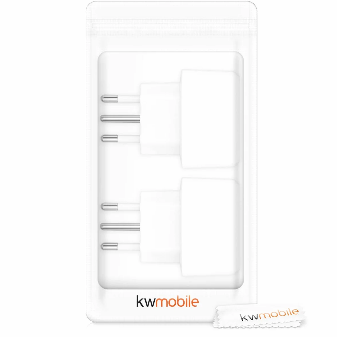 kwmobile Adapter Podróżny Włochy Typ L, Schuko EU do Gniazdka Typu L, Biały