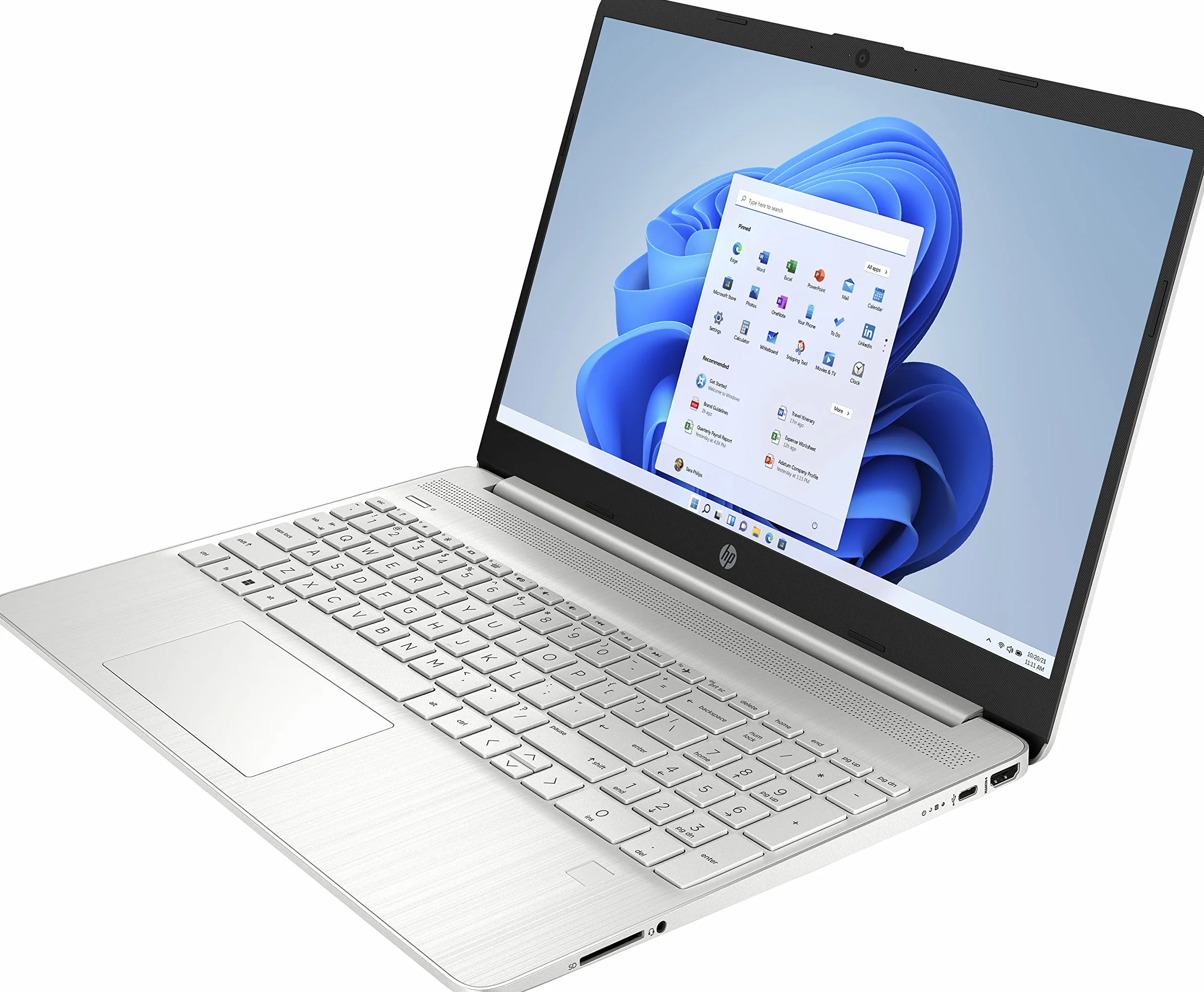 HP Laptop 15,6-calowy FHD, Intel Pentium Silver N6000, 8 GB RAM, 256 GB SSD, Windows 11, srebrny