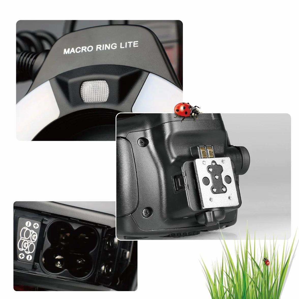 MEKE MK-14EXT-N I-TTL makro pierścień błyskowy kompatybilny Nikon D7100 D7000 D5200 D5100 D5000 D3500 D3200 D3100 D90 D300S D600