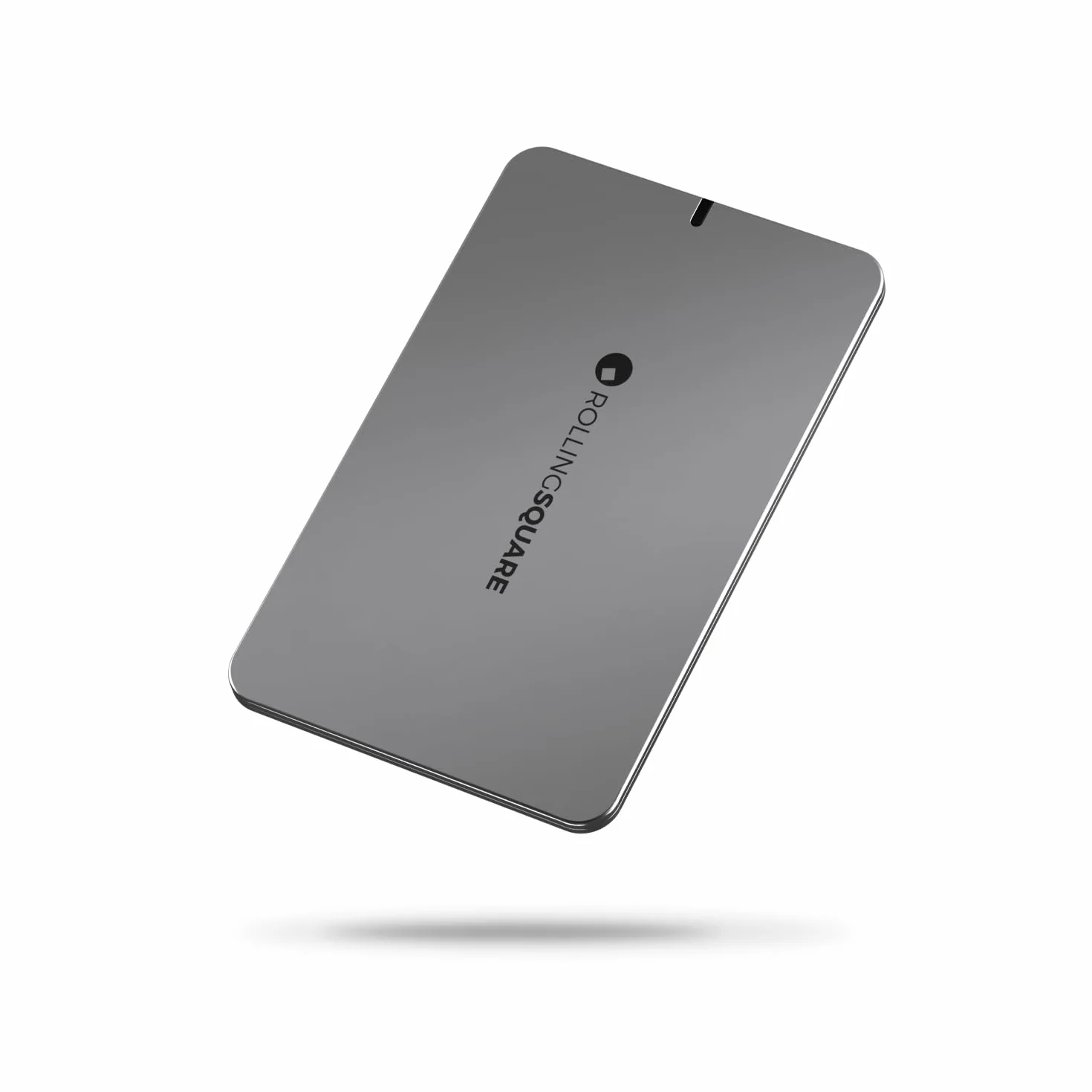 Rolling Square AirCard E, kompatybilny z funkcją Znajdź moją sieć, ładowalny lokalizator kart Bluetooth z kodem QR wizytówki - super cienki 0,12 cala