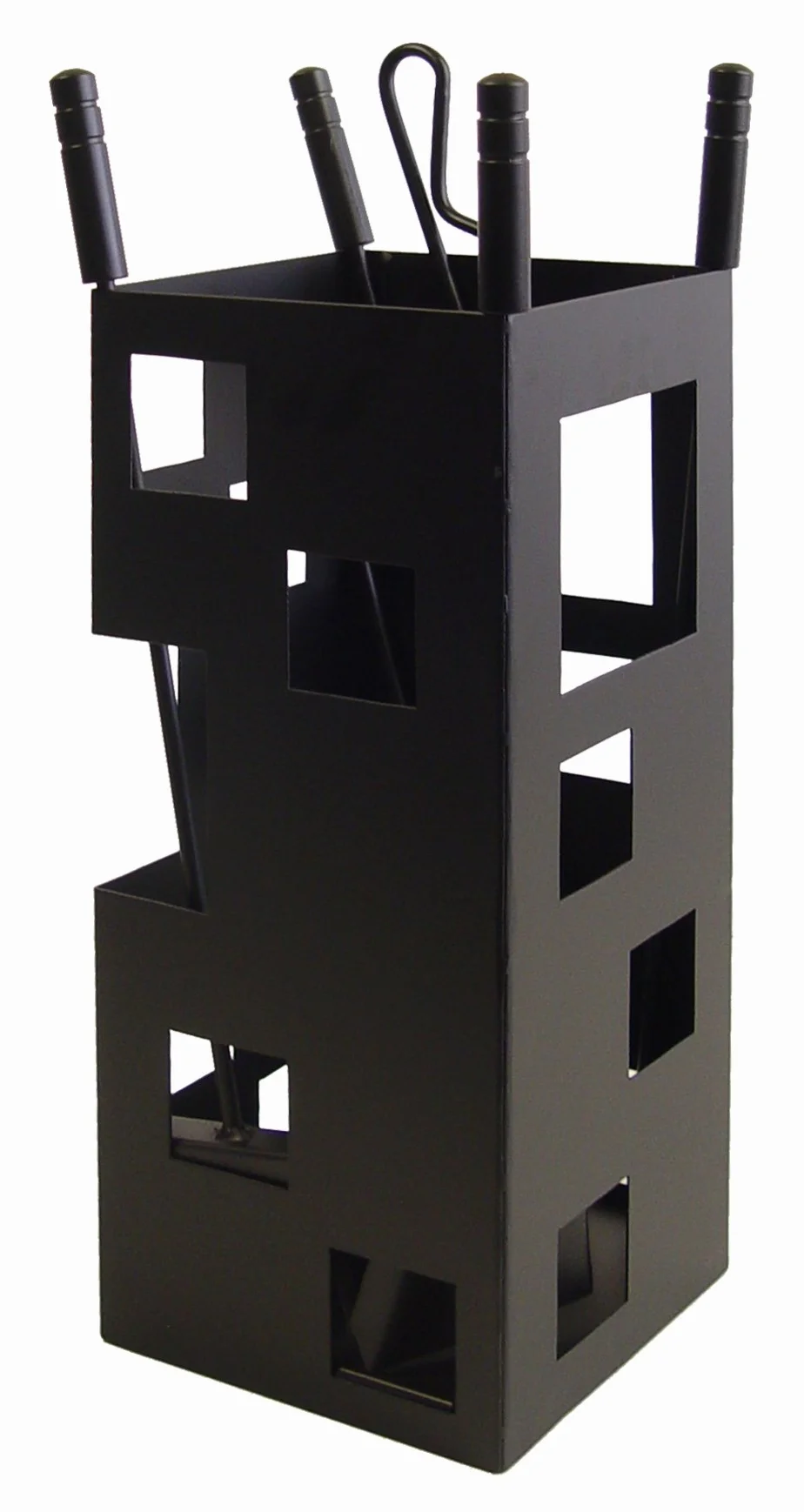 Imex El Zorro 10004 Zestaw kominkowy w kształcie kwadratu (50 x 20 x 20 cm) z narzędziami - czarny