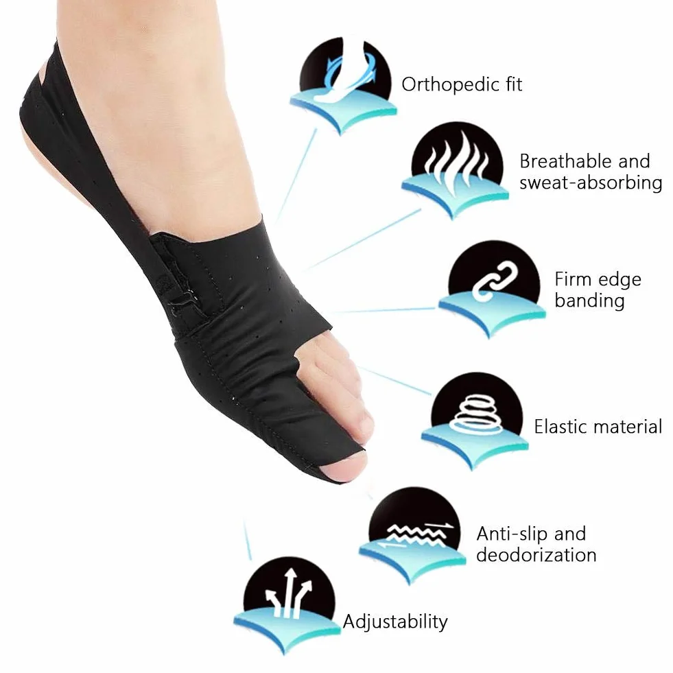 Korektor haluksów koślawego, ultracienki korektor palucha i palca, separator bunion, ortopedyczny hallux koślawy, aparat ortopediczny i palce u stóp, do łagodzenia bólu stóp, szyna na dzień lub (M)