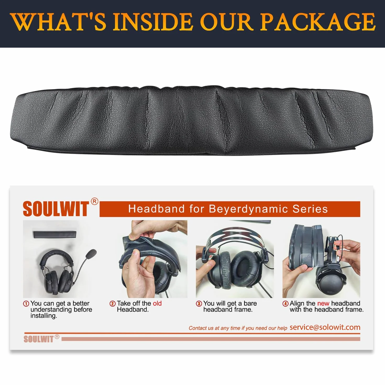SOULWIT Osłona opaskę na głowę do Beyerdynamic DT770/DT770M/DT770Pro/DT770 Pro HT/DT 790/DT797/DT880/DT880Pro/DT880 Pro HT/DT990(Pro)/HS200/HS400/MMX 300(2nd Gen), podkładka headband część naprawcza