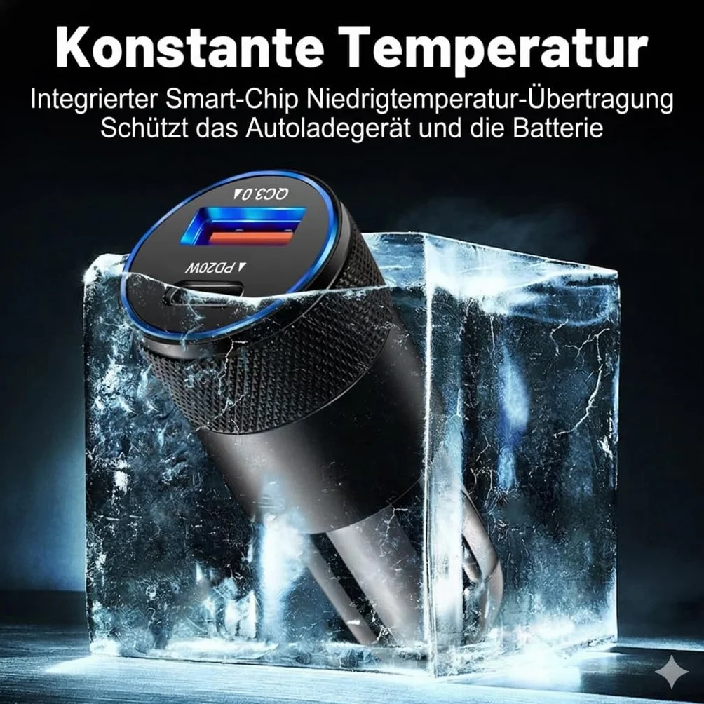 2 sztuki zapalniczki samochodowej USB C, mini ładowarka samochodowa z PD 20 W i QC 18 W, podwójny port USB-C + USB-A, aluminiowa obudowa, 12 V/24 V adapter samochodowy do telefonu komórkowego