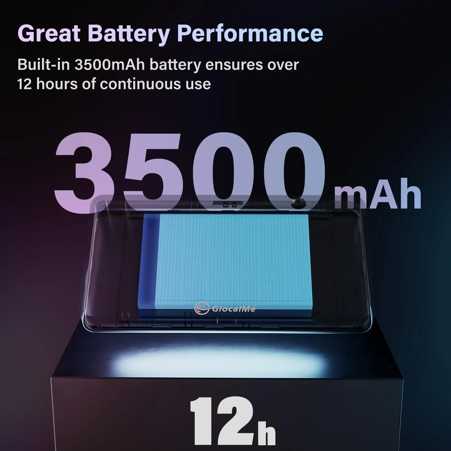 GlocalMe Duoturbo mobilny router Wi-Fi 4G LTE, akumulator 3500 mAh, wyświetlacz LCD, podwójny modem, hotspot, zasięg 140+ krajów, czarny