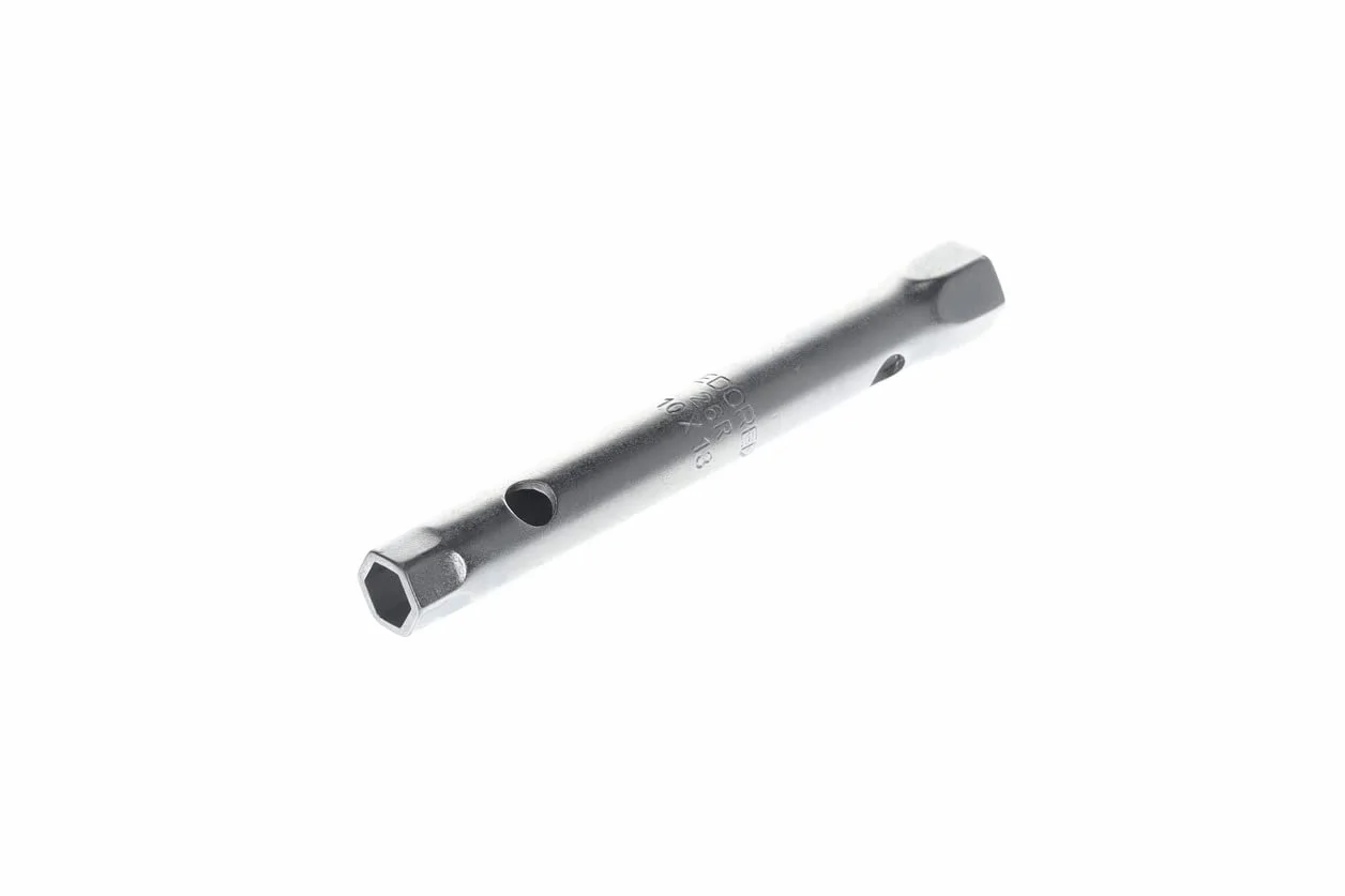 GEDORE Klucz nasadowy podwójny, 10 + 13 mm, 6-kątny, długość 140 mm, narzędzie do nakrętek samochodowych, 26 R 10 x 13, stal chromowana