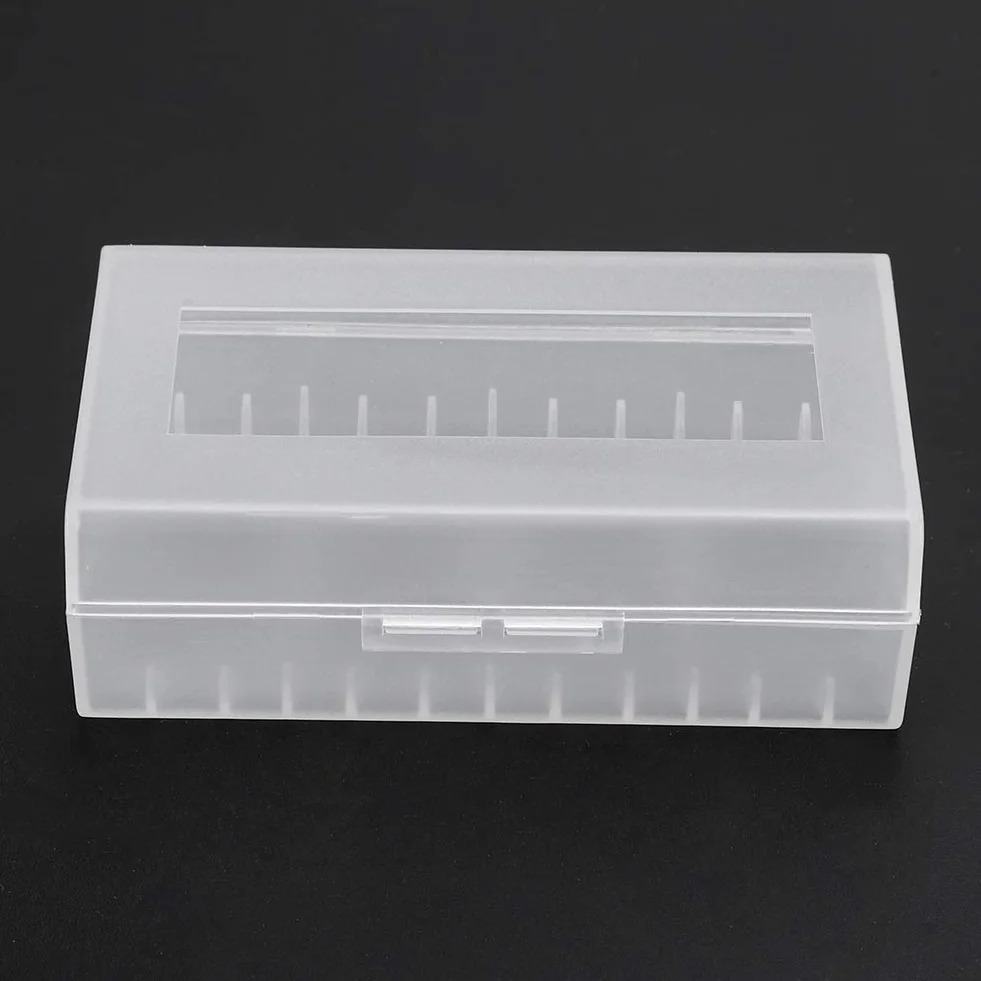 2 szt. 2 x 20700/21700 pojemnik na baterie wodoodporne pudełko do przechowywania baterii, rozmiar 9 x 8 x 2,5 cm, przezroczysty