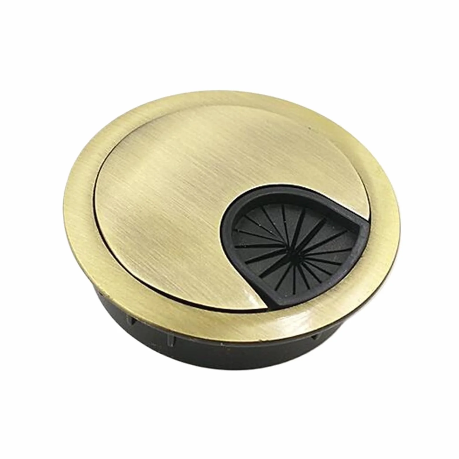 Biurko Przelotka do kabla Tabela, 2 szt. Zaślepka otworu na drut ze stopu cynku komputerowe kabel Otwór wylotowy Uchwyt nawijacz Organizator Sprzęt meblowy(B,80mm)