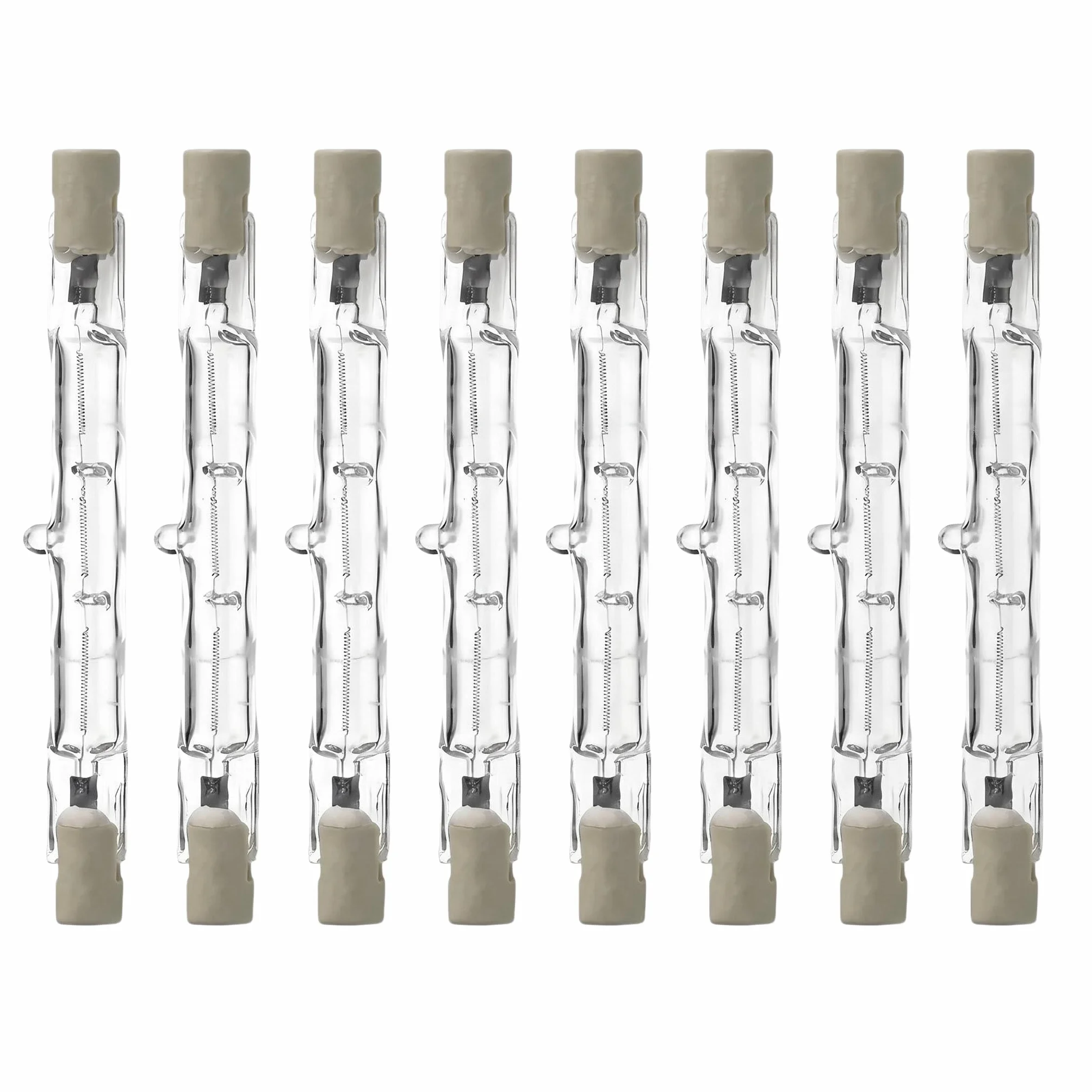 R7s lampa halogenowa 254 mm ściemnialna 1000 W typ J Lampa halogenowa 8 szt | Ciepła biel 2800K, 220-240V, specjalna podwójna żarówka do projektora budowlanego, piekarnika, sceny i studia, wysoki CRI
