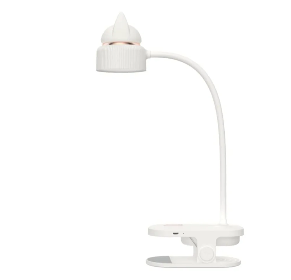 Lampka Nocna Lampka do Czytania Lampa Biurkowa LED USB Do Ładowania Lampka Stołowa Do Czytania Badania Lampa Stołowa Biurowa Przenośna Lampka Nocna Do Zginania Lampka Nocna Lampa Robocza(White,Clip st