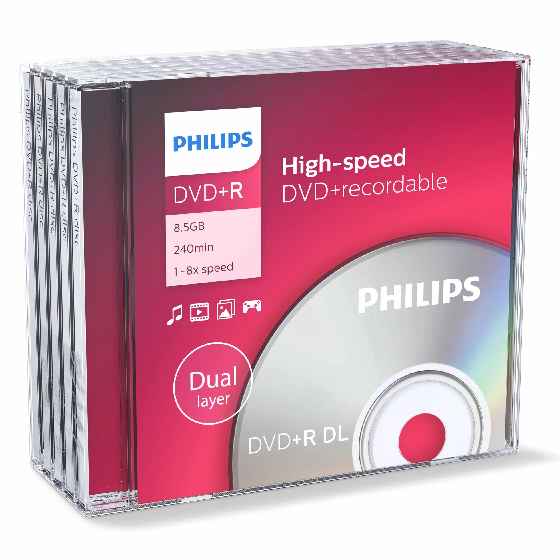 Philips DVD+R Double Layer 8,5 GB 8x nośniki