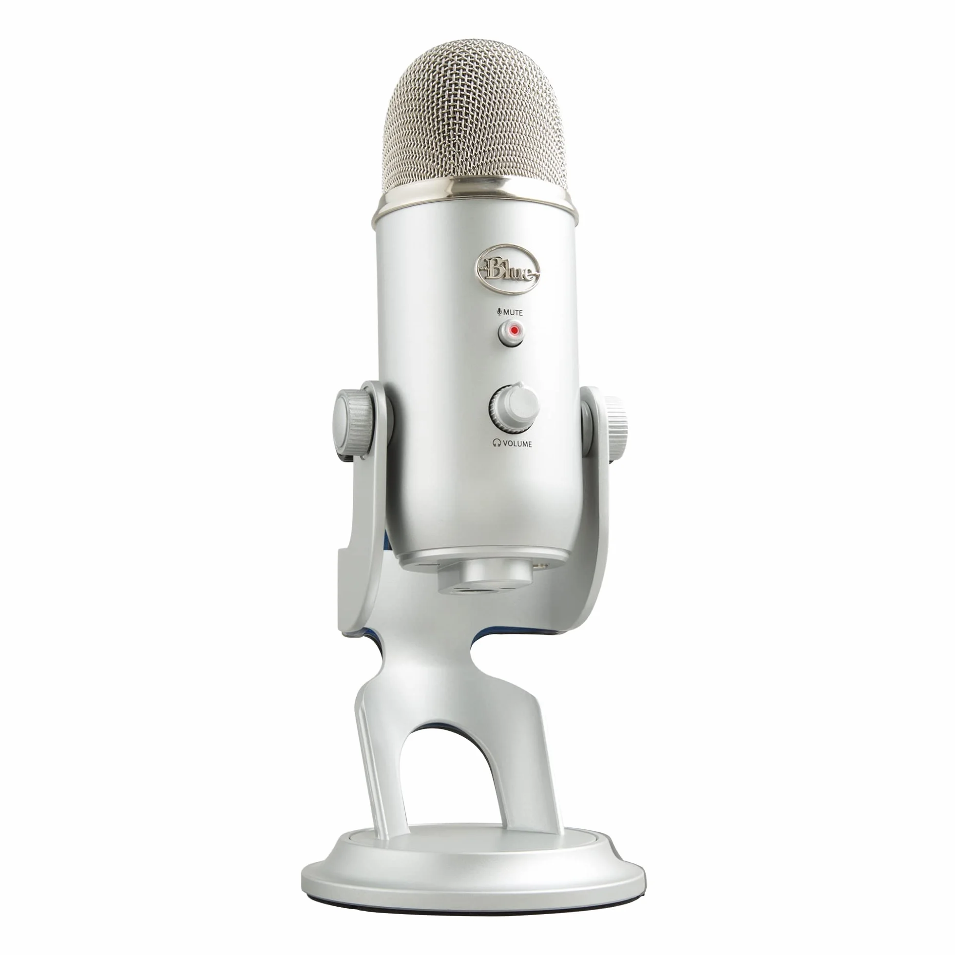 Blue Yeti Mikrofon USB do PC, Mac, Gaming, Streaming, Podkasty, Mikrofon Kondensacyjny do Studio i Komputera, Blue VO!CE, 4 Sposoby Wychwytywania Dźwięku, Plug and Play - Srebro