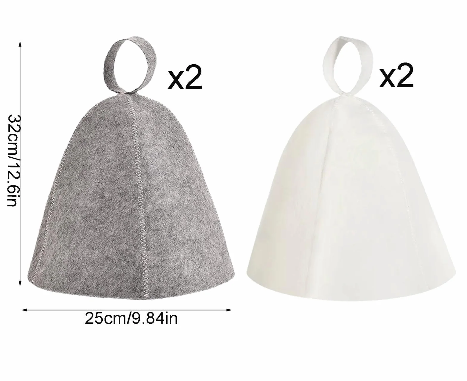 4 sztuki kapeluszy do sauny, filcowe czapki, czapka do sauny, filcowa czapka do sauny, czapka do sauny, idealna czapka do sauny dla kobiet i mężczyzn, ochrona głowy dla entuzjastów sauny (szary +