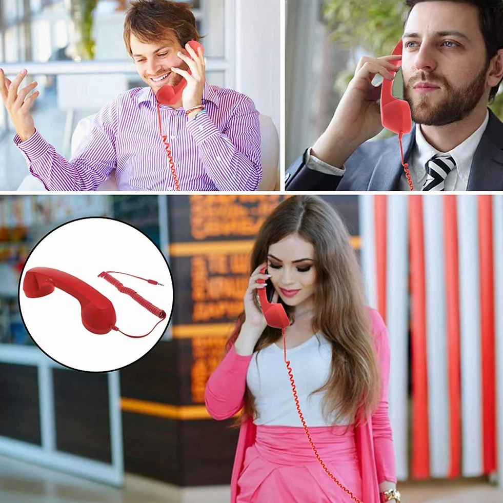 Retro przewodowe słuchawki telefoniczne antyradiacyjne zestaw do telefonu PC