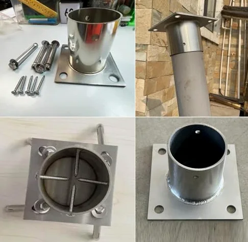 Okrągły wspornik podstawy słupka z fabrycznie zainstalowanym otworem i sprzętem, trwały uchwyt do słupków o średnicy 45 cm, idealny do napraw tarasów i ogrodzeń pergoli
