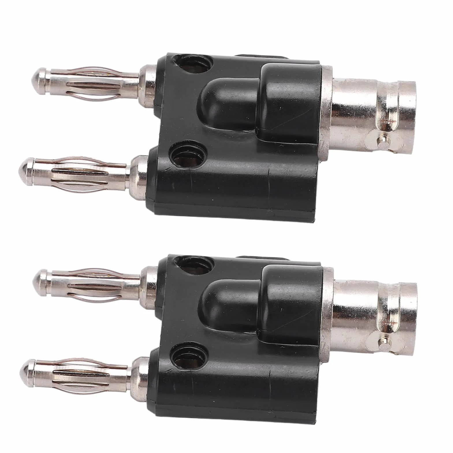 Adapter Bananowy BNC żeński 4mm na Dwurzędowy Wtyk Bananowy do Sygnałów Audio i Wideo