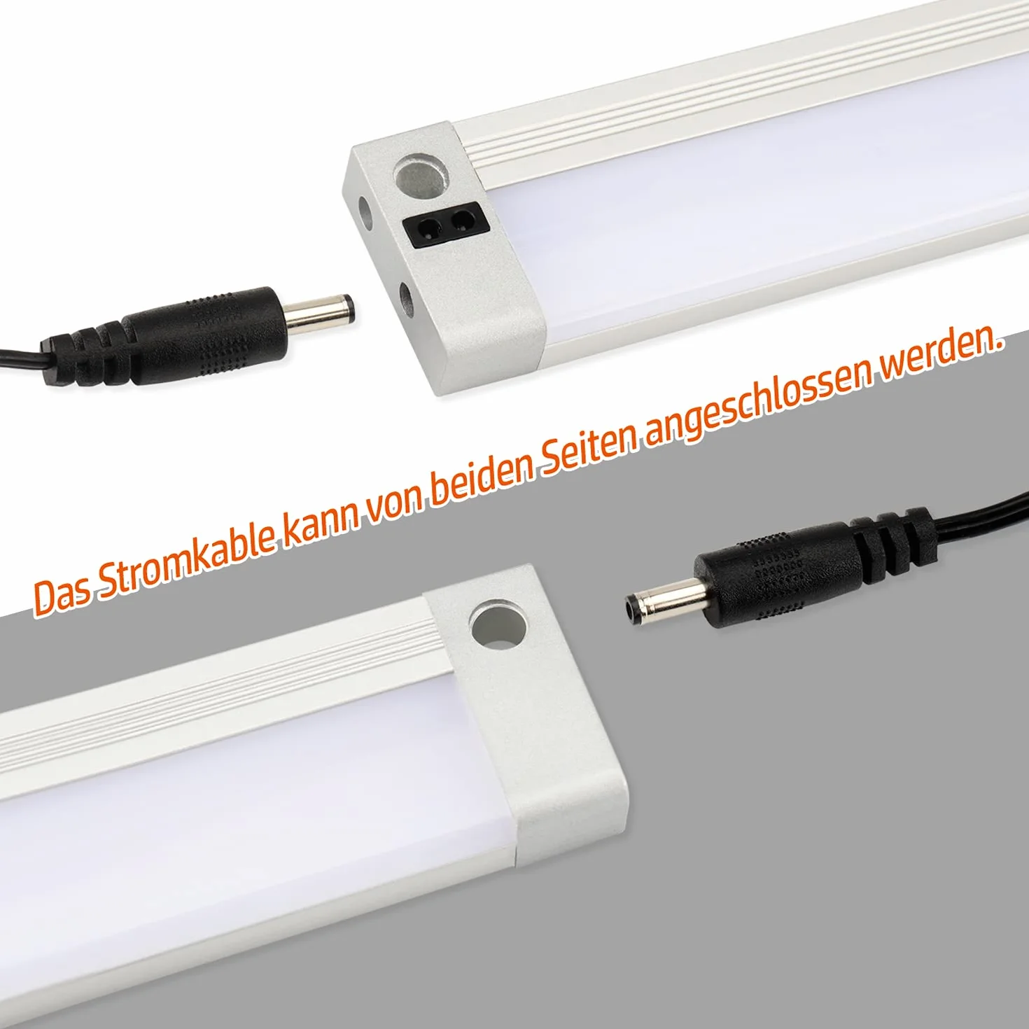 da LIGHT Lampa LED do zabudowy podszafkowej z czujnikiem 26 V, 4 W, 320 lm, 4000 K, naturalna biel, lampa kuchenna, przełącznik bezdotykowy, czujnik podczerwieni, listwa kuchenna, oświetlenie szafki