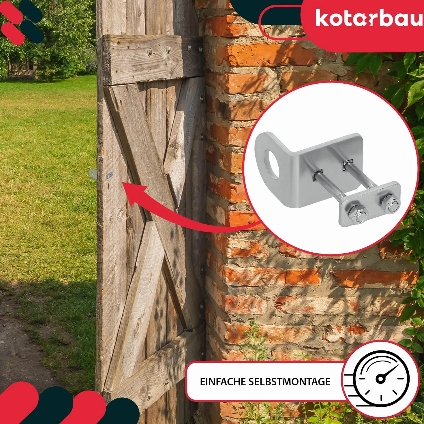 KOTARBAU 30 mm zamknięcie piwniczne, zabezpieczenie do kłódki, okucia drzwi, kłódki, przykręcanie