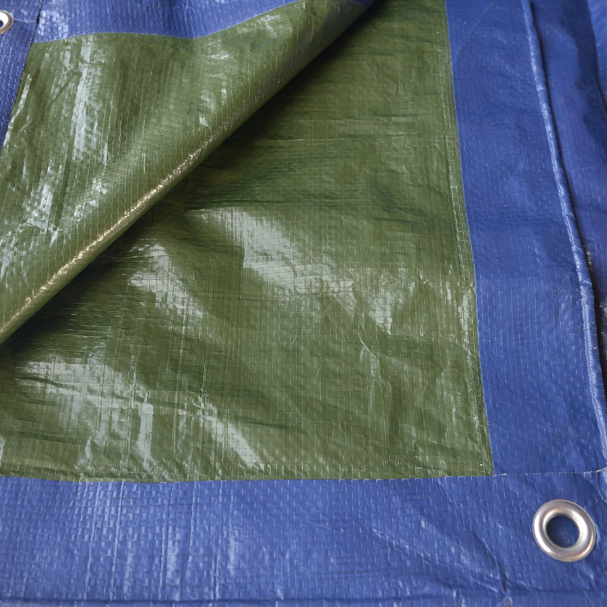 Tenax Plandeka okryciowa z oczkami, 3,00 x 5 m, zielono-niebieska, 90 g/m², plandeka ochronna na drewno, meble ogrodowe, samochody, baseny, łodzie, pole kempingowe, plandeka ochronna z metalowymi