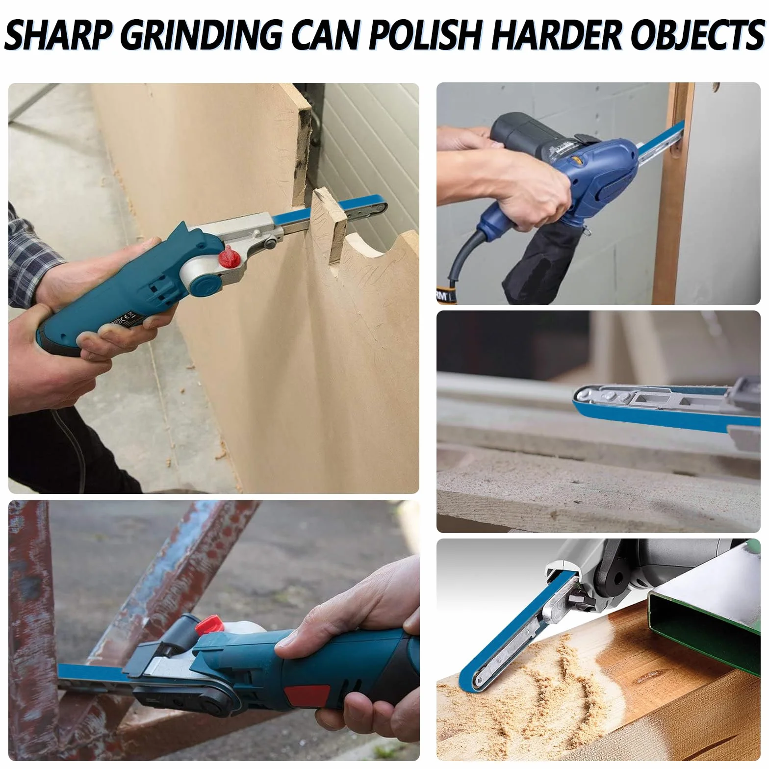 FEIHU Korund cyrkonowe taśmy szlifierskie 13 x 457 mm, każda ziarnistość 5 x 60/80/100/120/240/320 do pilnika Black & Decker Power; papier ścierny, zestaw 30 sztuk