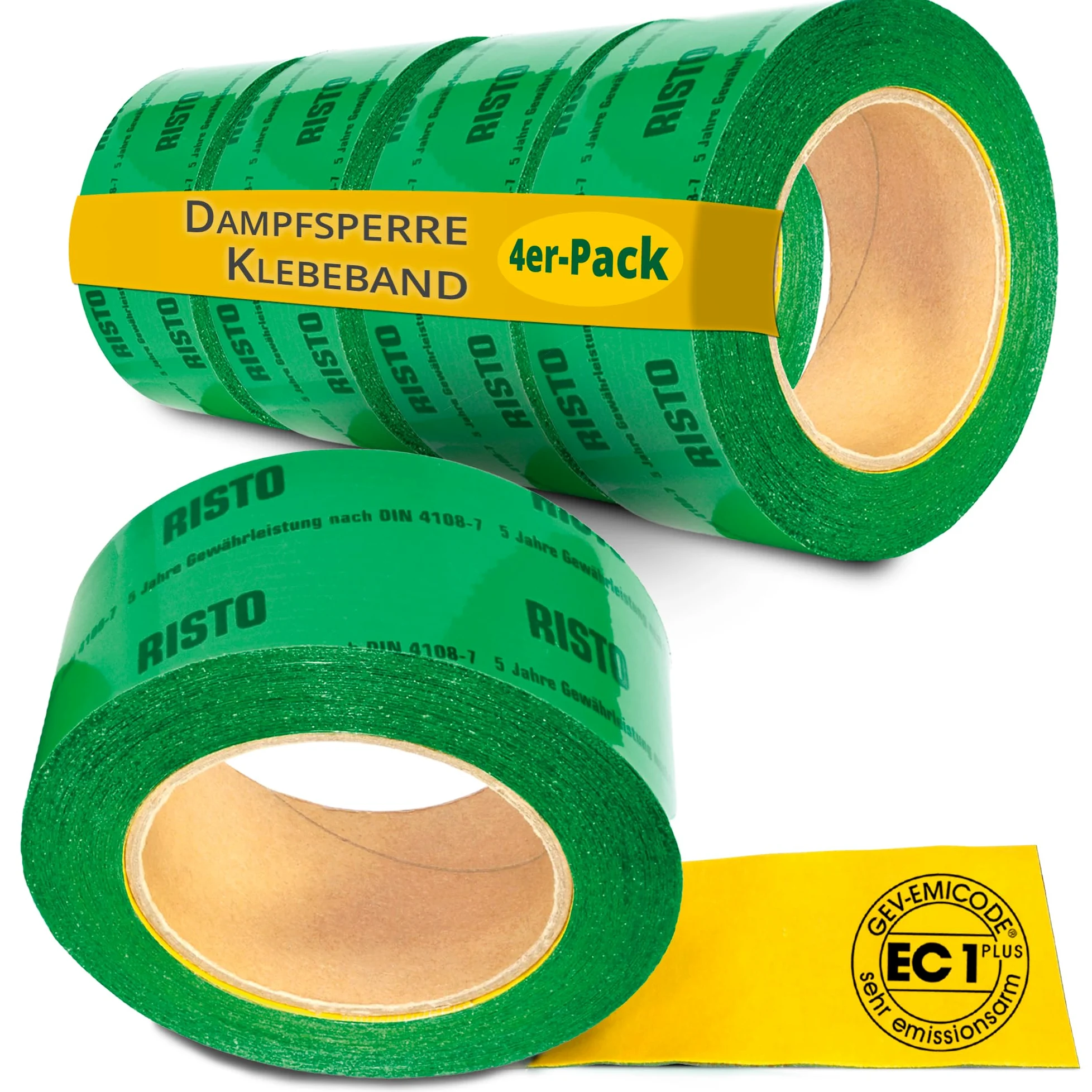 Taśmy paroizolacyjne do penetracji, 4 rolki po 100 mm x 25 m – wodoodporna taśma klejąca do paroizolacji, taśma pancerna o wysokiej wydajności, taśma izolacyjna, wysoka wytrzymałość paroizolacji do