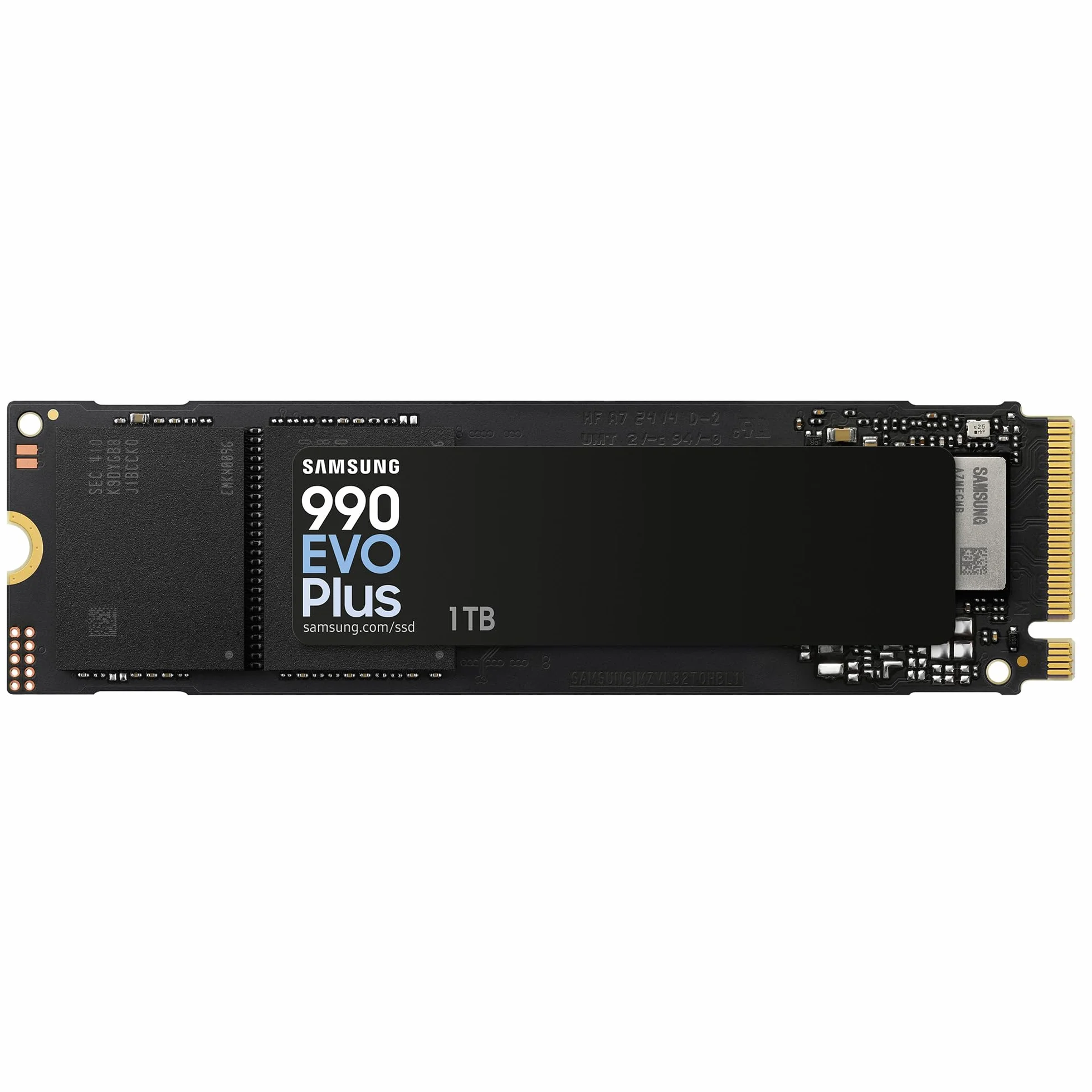 Dysk SSD Samsung 990 EVO Plus NVMe M.2 1 TB, PCIe 4.0 x4 / PCIe 5.0 x2, NVMe 2.0 (2280), odczyt 7150 MB/s, zapis 6300 MB/s, wewnętrzny dysk SSD do gier i edycji grafiki, MZ-V9S1T0BW