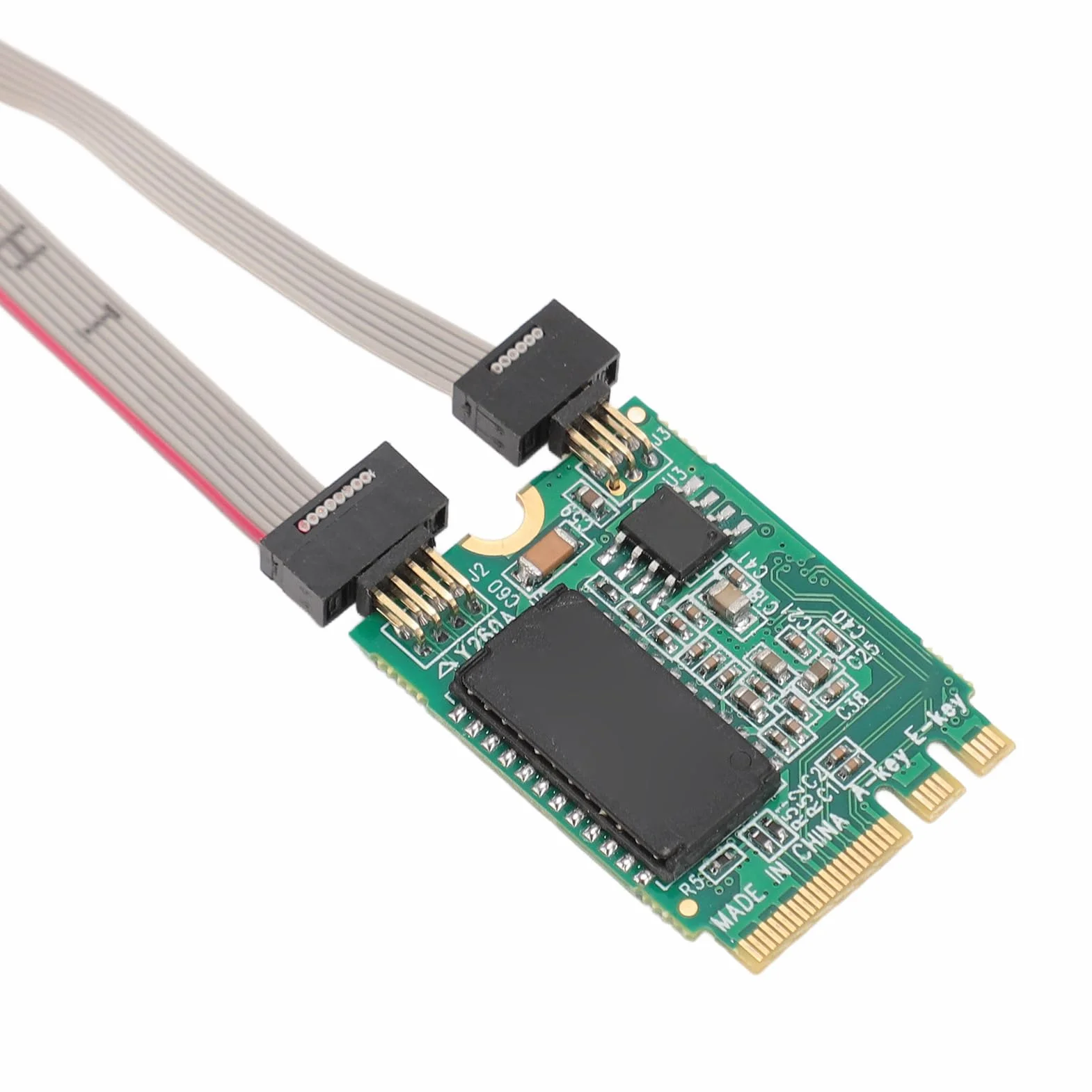 Karta Sieciowa M.2 A E Karta Sieciowa NIC z Wygiętym Wtykiem, Adapter Serwera Gigabit Ethernet, Jednoportowy Adapter Gigabit Serwera NIC M.2 A E I210AT Obsługuje 1000/100/10Mbps,