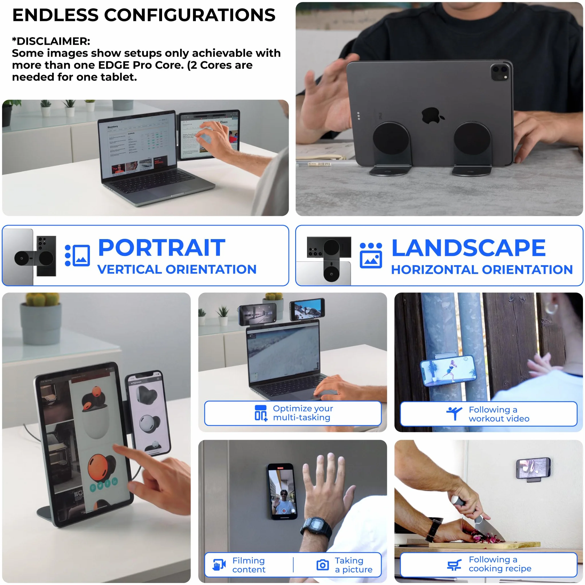 Rolling Square Edge Pro Tablet Kit uchwyt magnetyczny kompatybilny MagSafe czarny