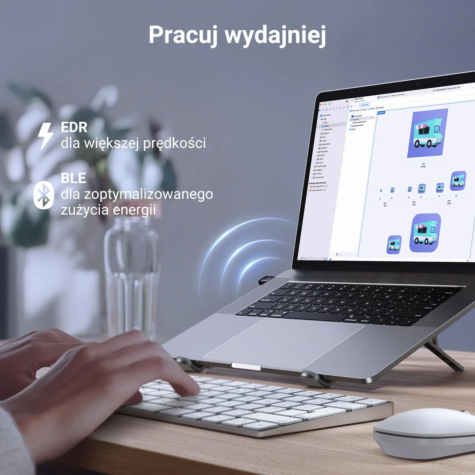UGREEN Adapter Bluetooth 6.0 do komputera, pamięć USB Bluetooth do myszy, klawiatury, słuchawek, telefonu komórkowego, kontrolera, tylko dla systemów Windows 11/10/8.1
