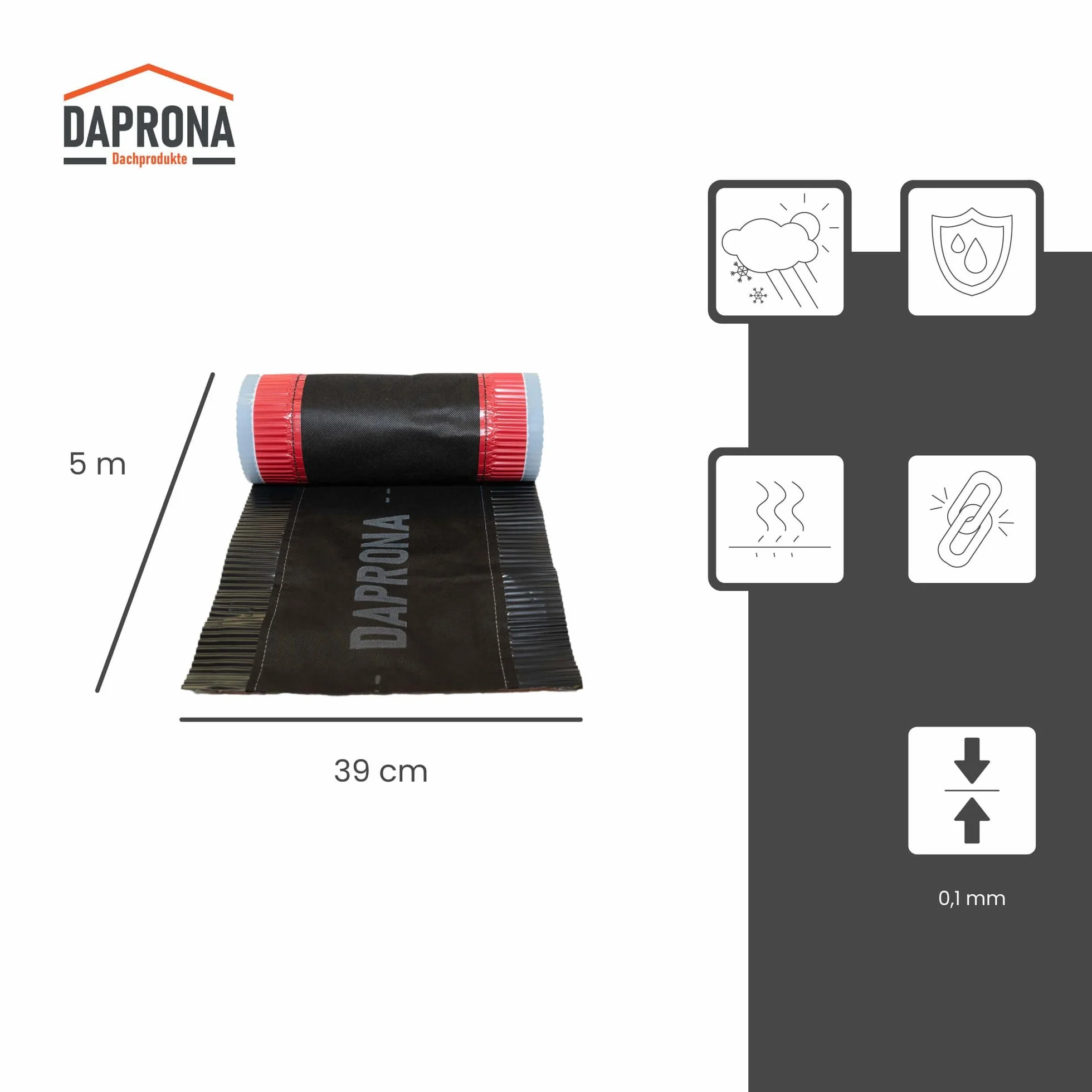 Ta¶ma kalenicowa aluminiowa 4 rolki - 390mm x 5m czarna (RAL 9005) G±sior rolkowy do optymalnego pokrycia kalenicy, klej super butylowy