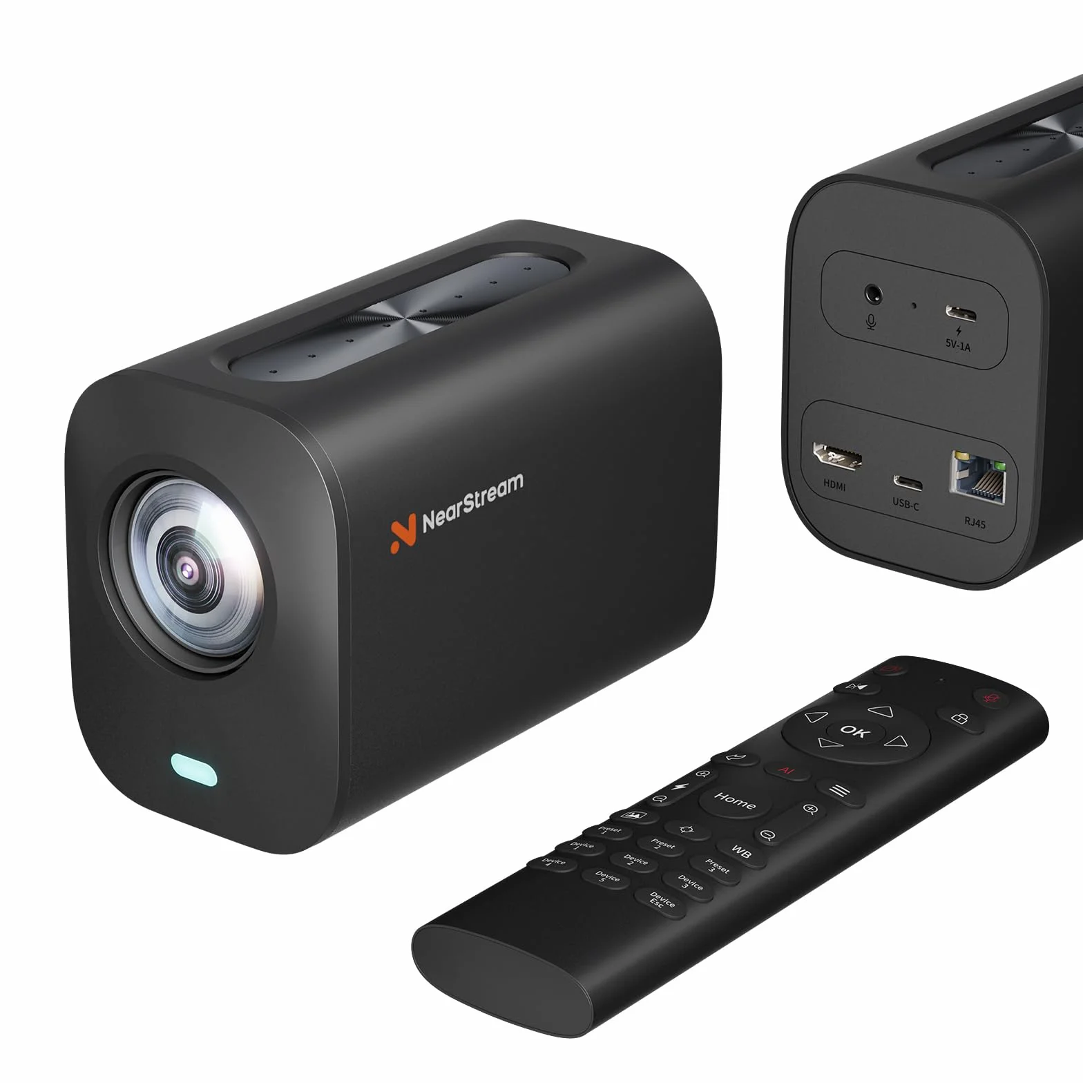NearStream Kamera 4K, wyjście HDMI/USB/RJ45, obsługa zewnętrznego mikrofonu, VM20