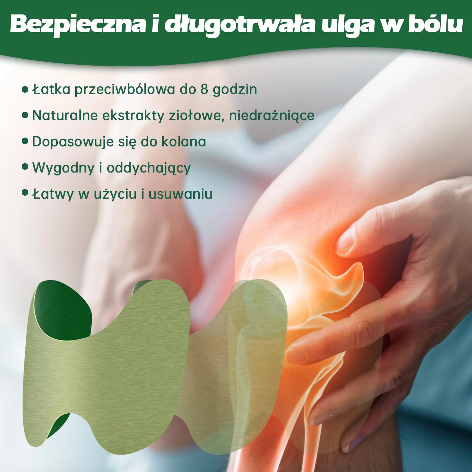 plastry łagodzące ból na kolana, 20 Szt plastry łagodzące ból, plastry na kolana piołunu na kolana, plecy, szyję, stany zapalne ramion i bolesność mięśni